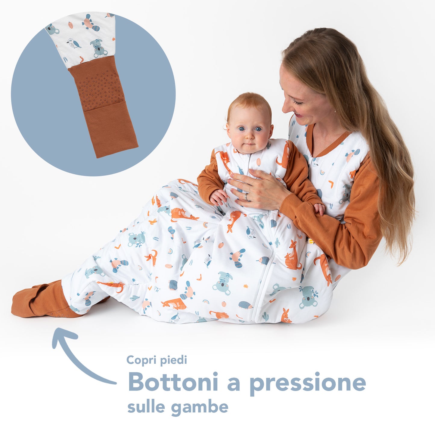 Sacco nanna con piedini e copripiedi per adulti, 2.5 TOG