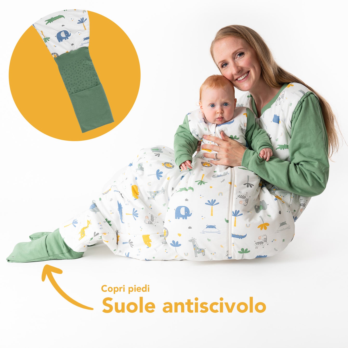 Sacco nanna con piedini e copripiedi per adulti, 2.5 TOG