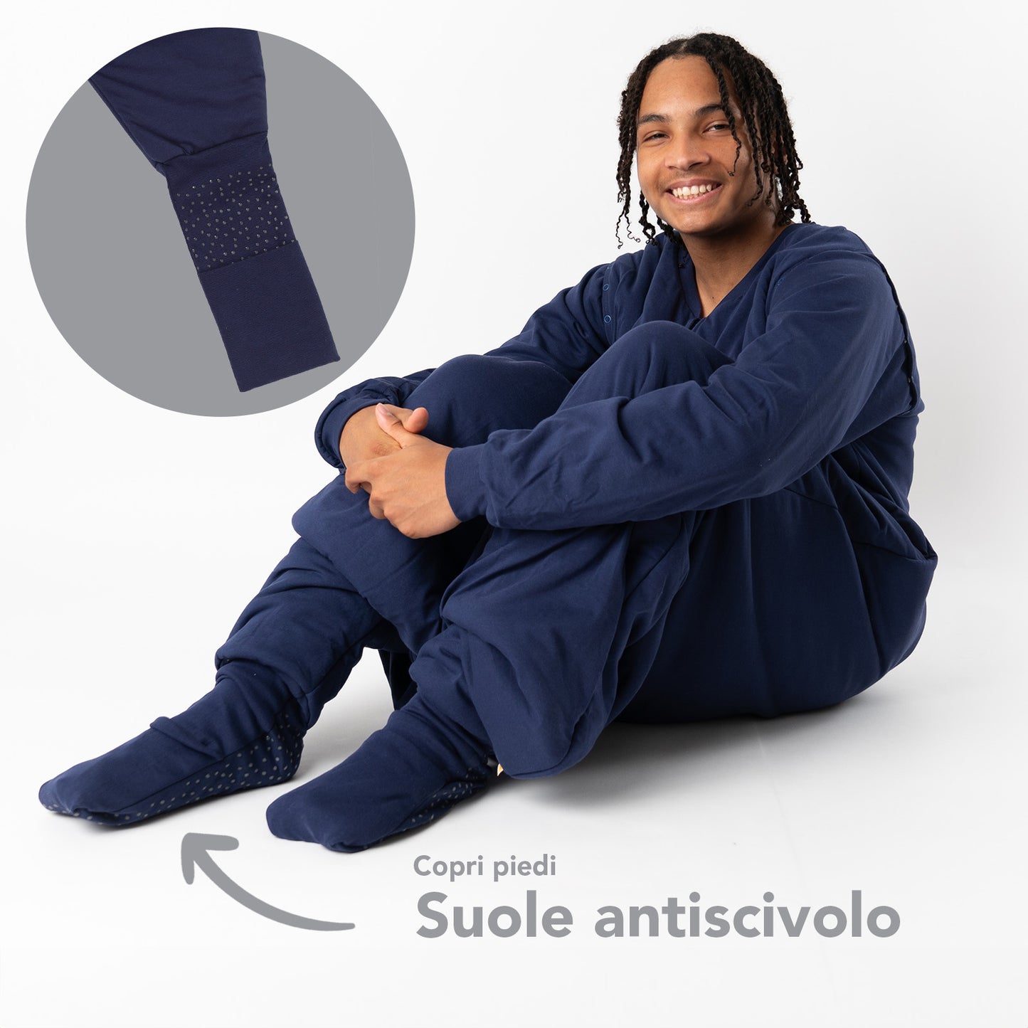 Sacco nanna con piedini e copripiedi per adulti, 2.5 TOG