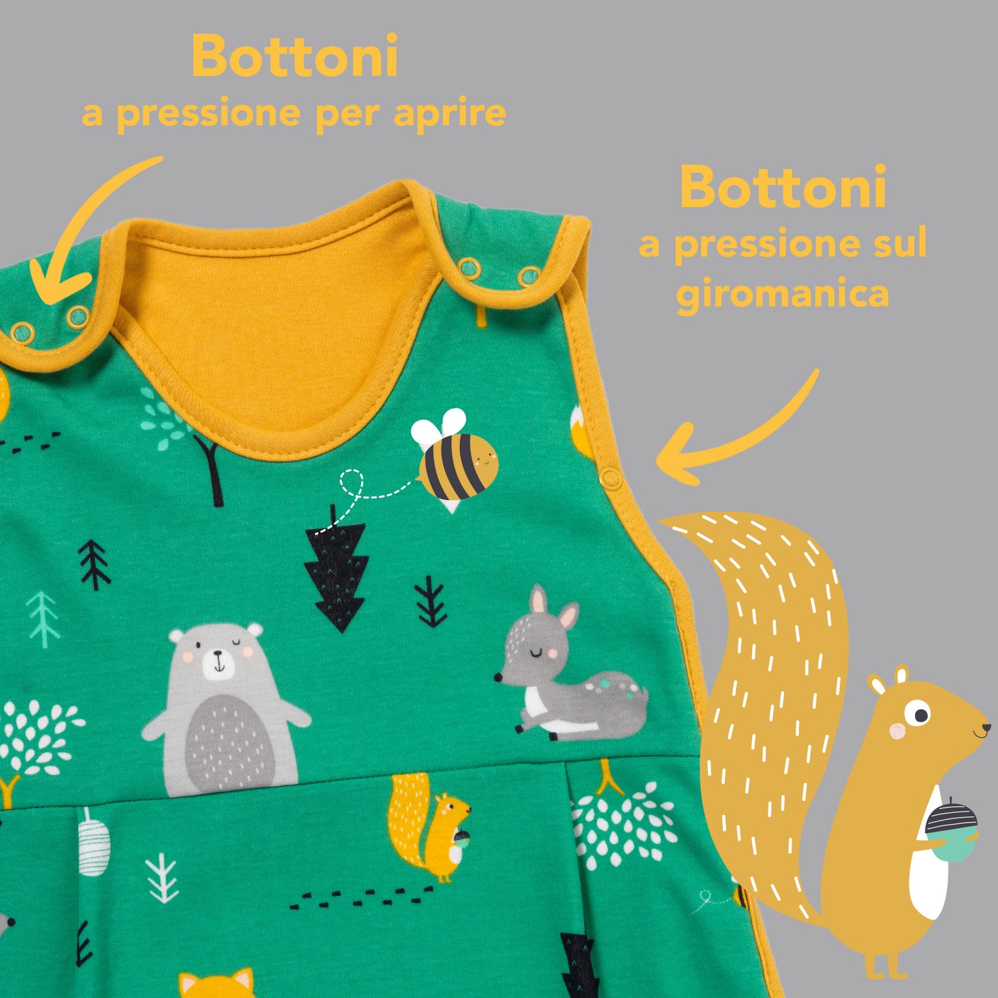 Sacco nanna bambino in cotone organico, 1.0 TOG