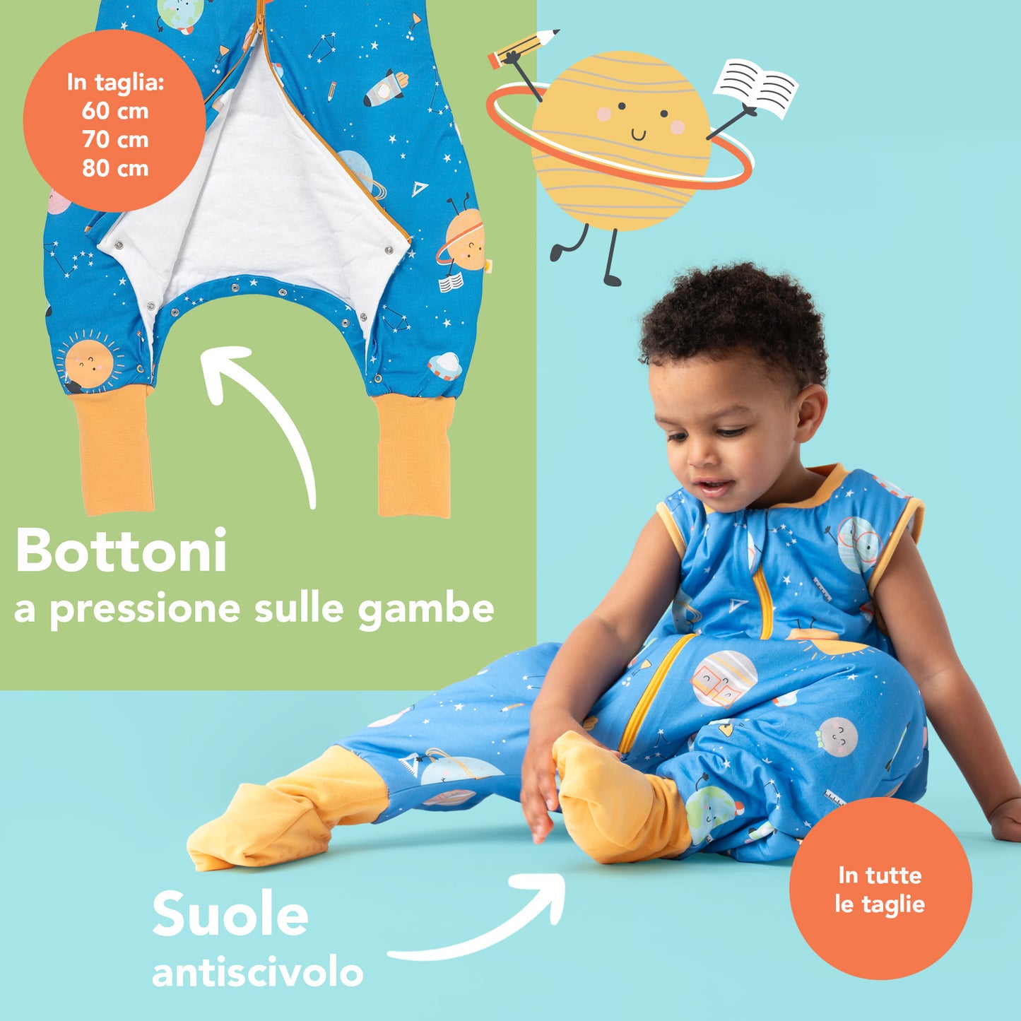 Sacco nanna con piedini e copripiedi, 1.0 TOG