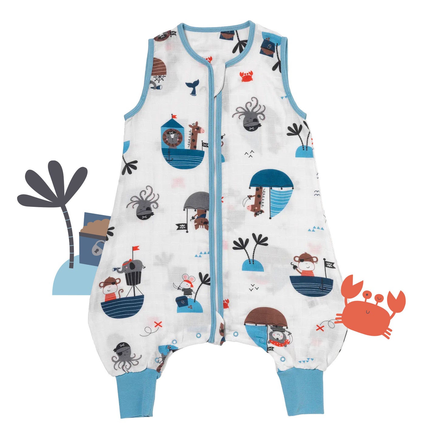 Sacco nanna con piedini in mussola, 0.5 TOG