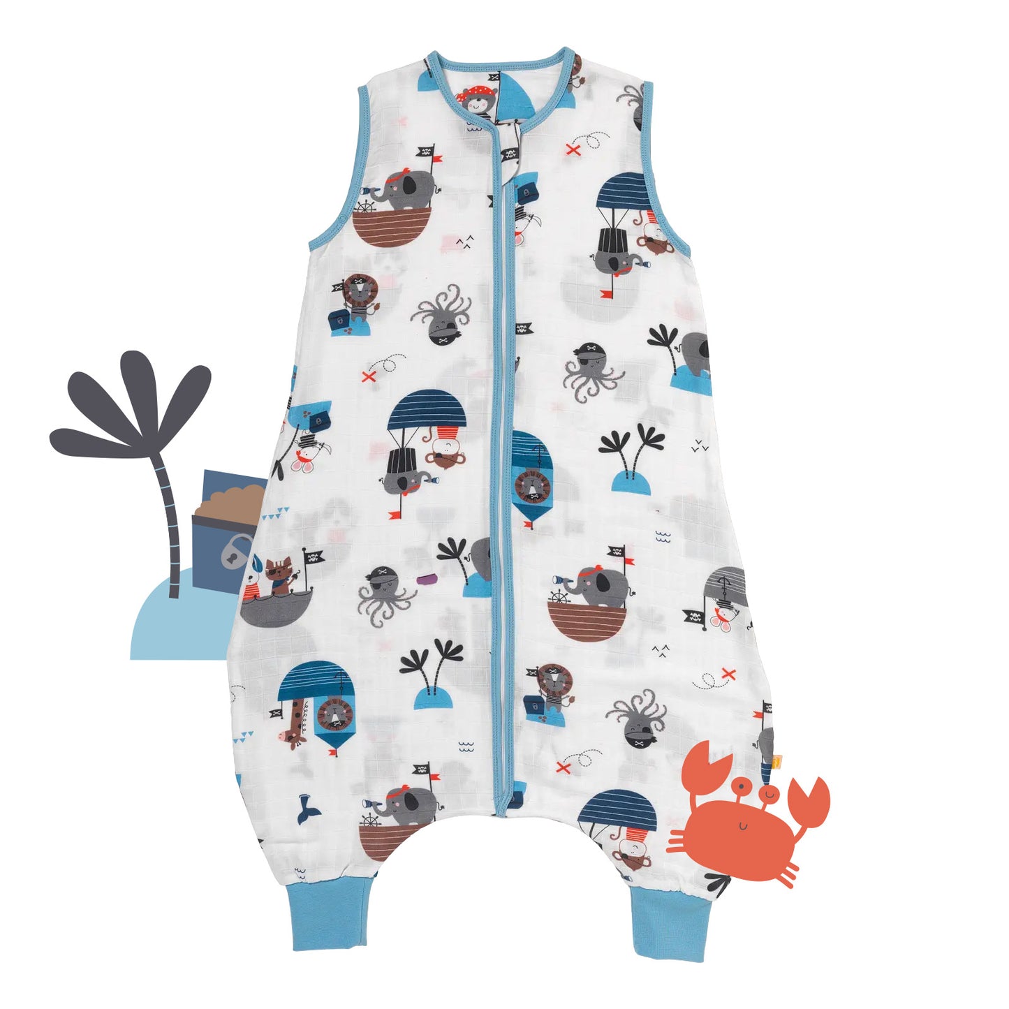 Sacco nanna con piedini in mussola, 0.5 TOG