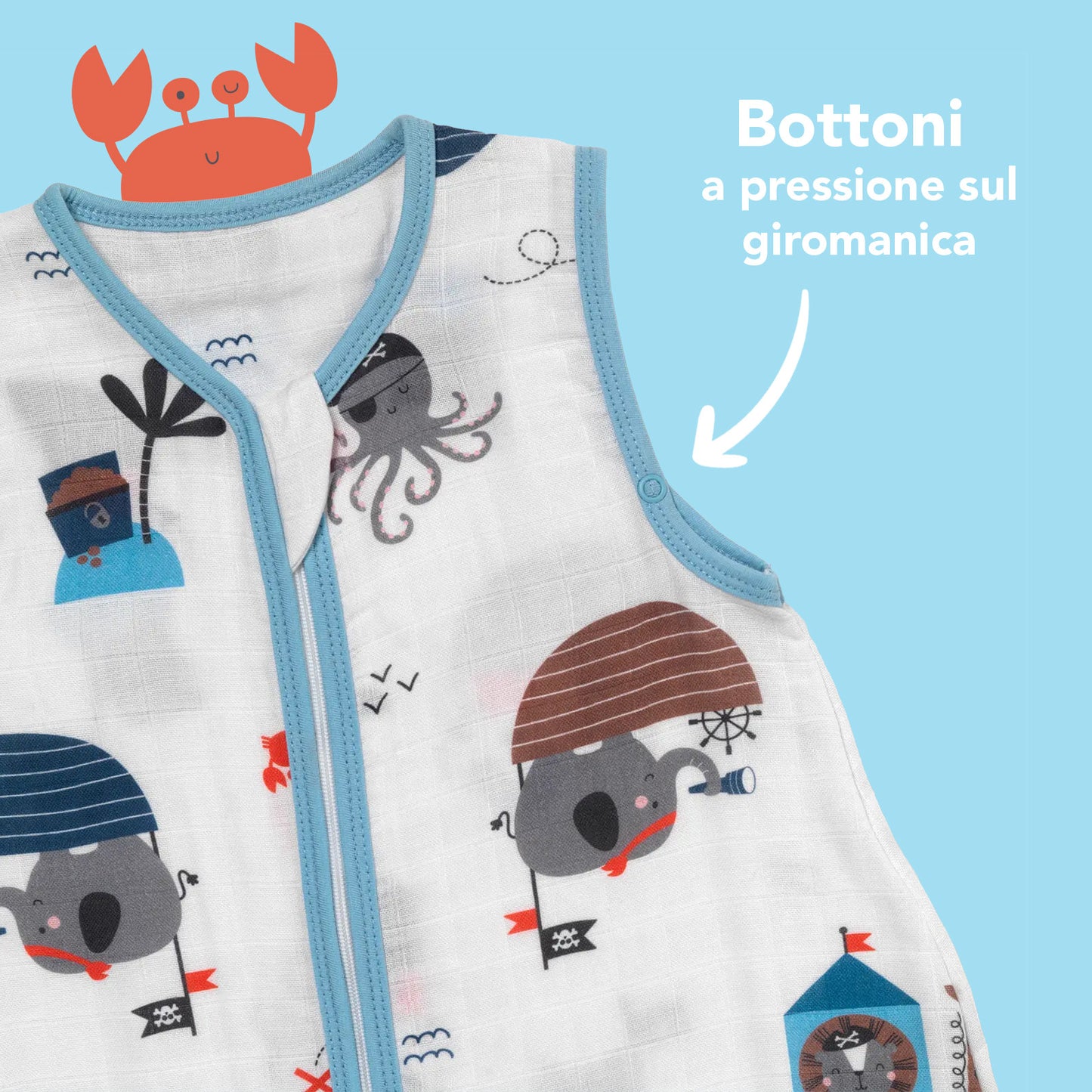 Sacco nanna bambino in mussola, 0.5 TOG
