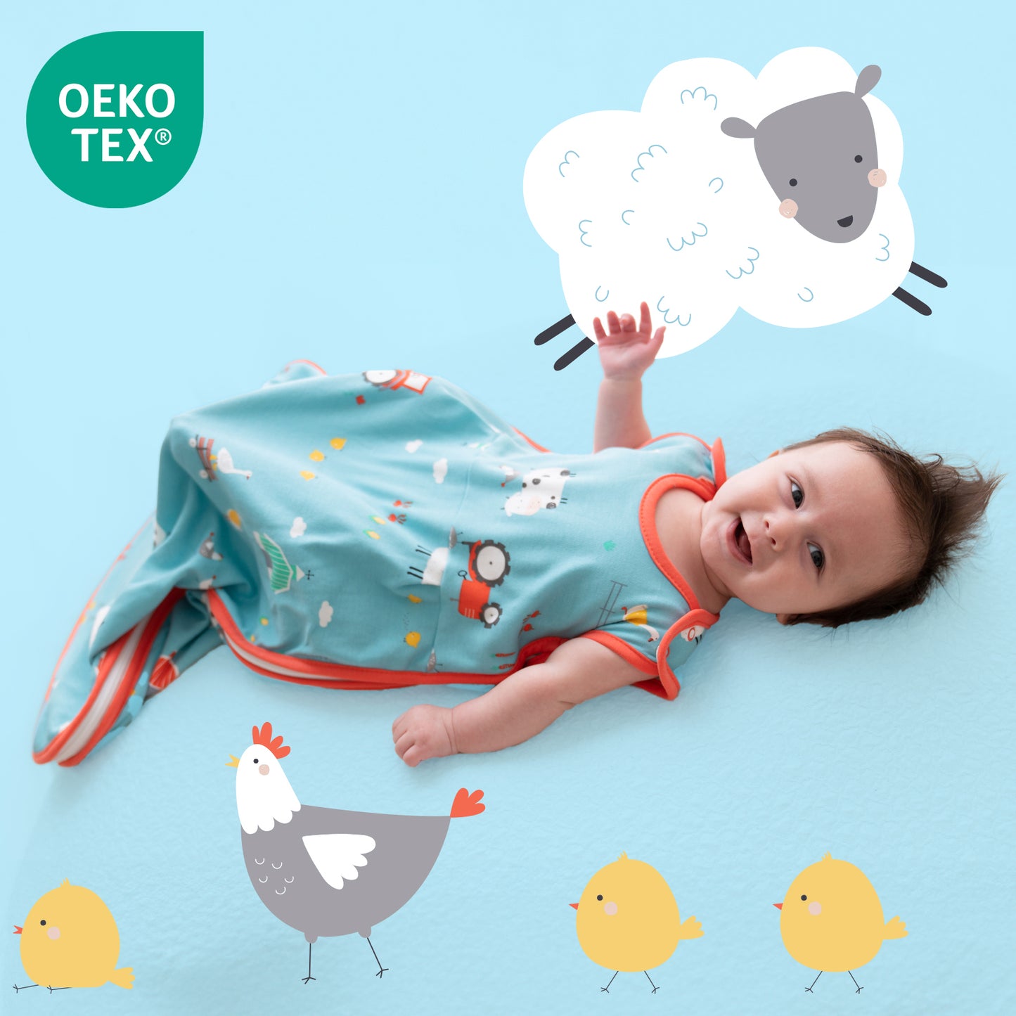 Sacco nanna bambino in cotone organico, 1.0 TOG