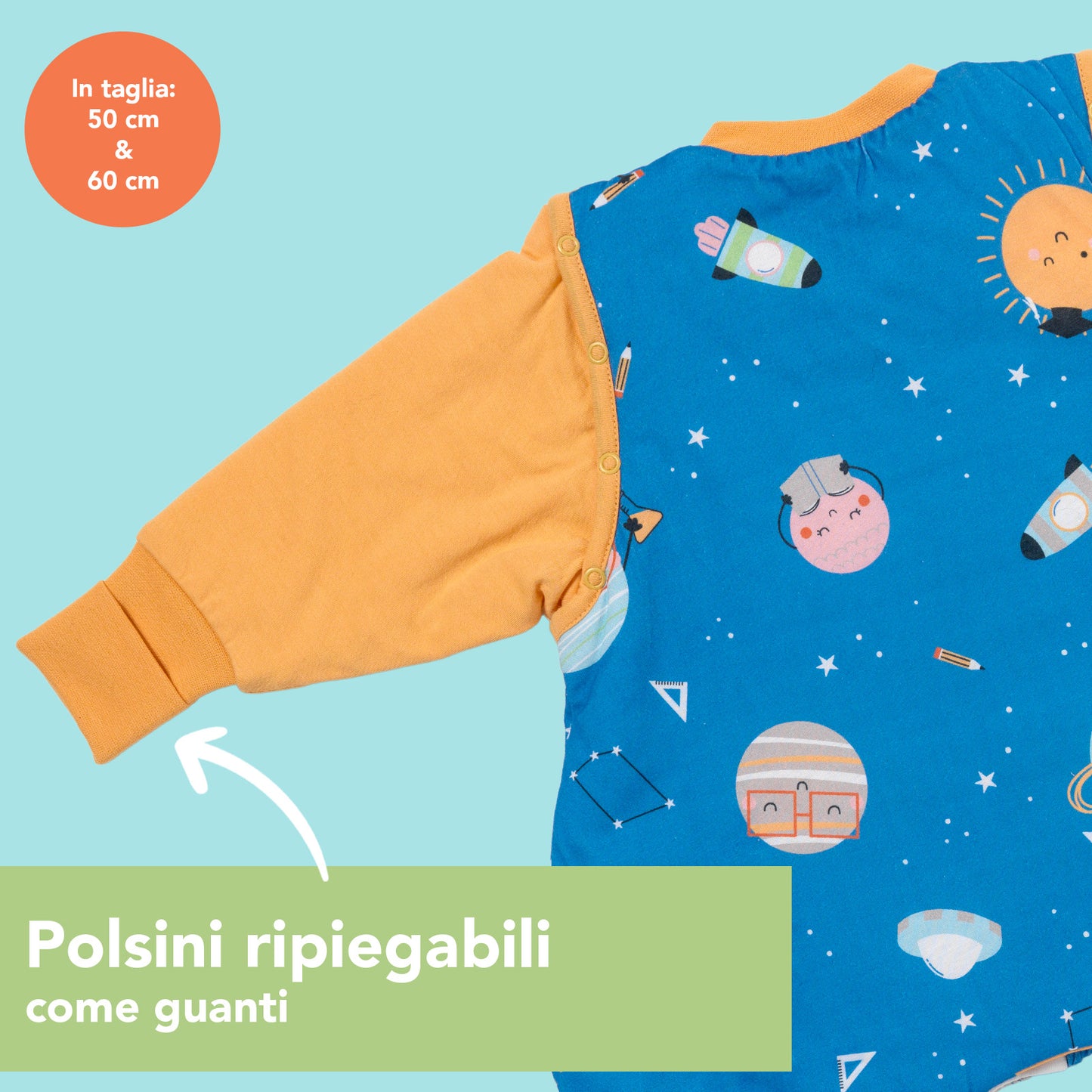 Sacco nanna con piedini, copripiedi e manichei, 1.0 TOG