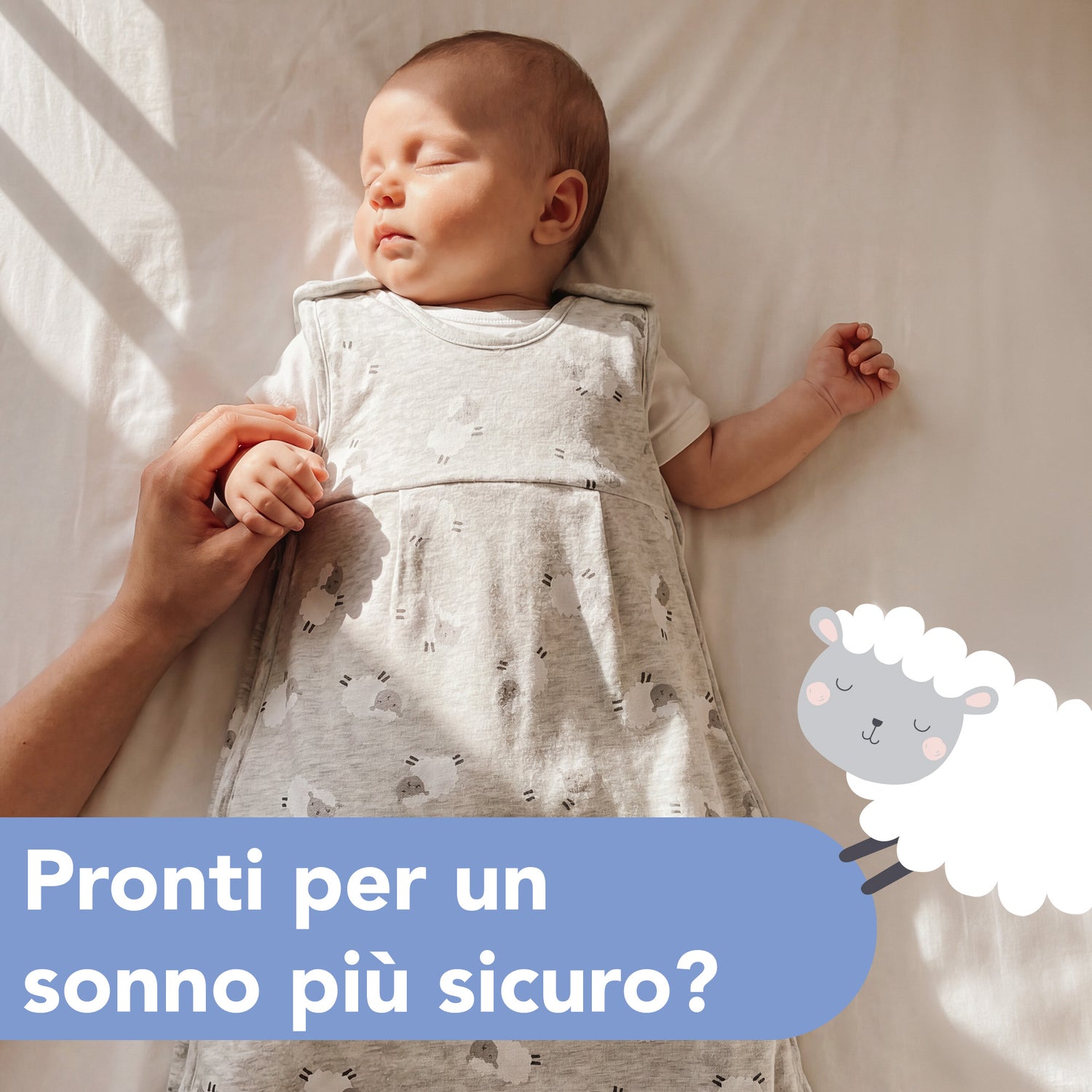 Neonato che dorme in modo sicuro e avvolgente nel sacco nanna Newborn Slumbersac