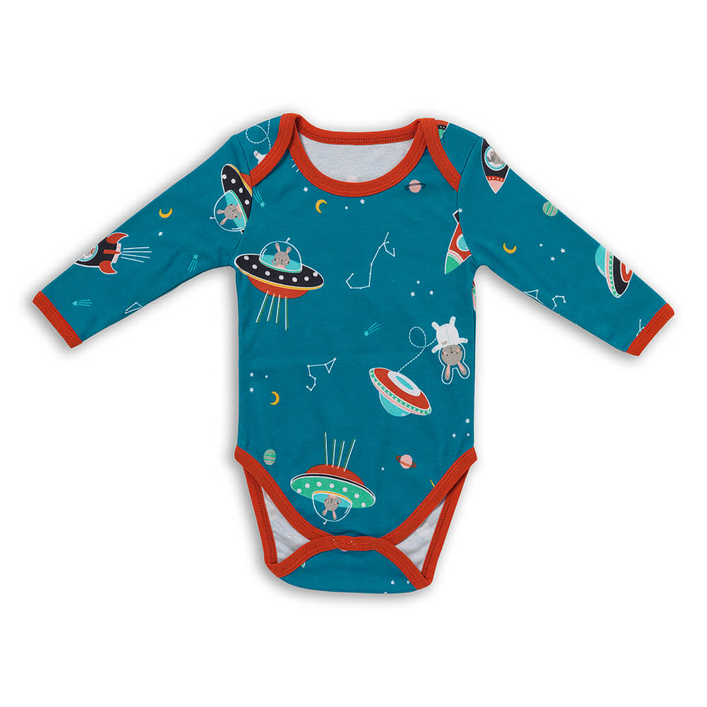 Body neonato maniche lunghe in cotone organico - pacco da 3