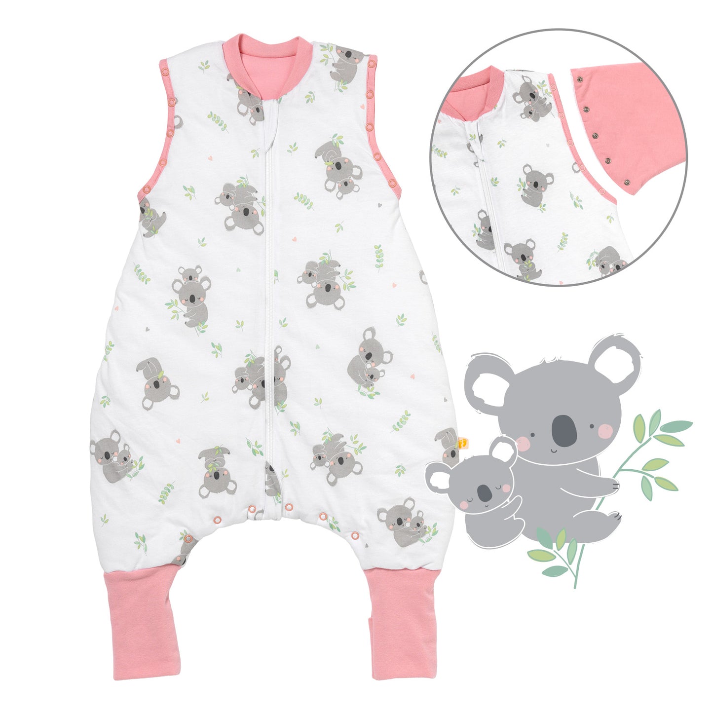 Sacco nanna con piedini copripiedi e manichei 1.0 TOG_Koala_Davanti con giromanica_1182