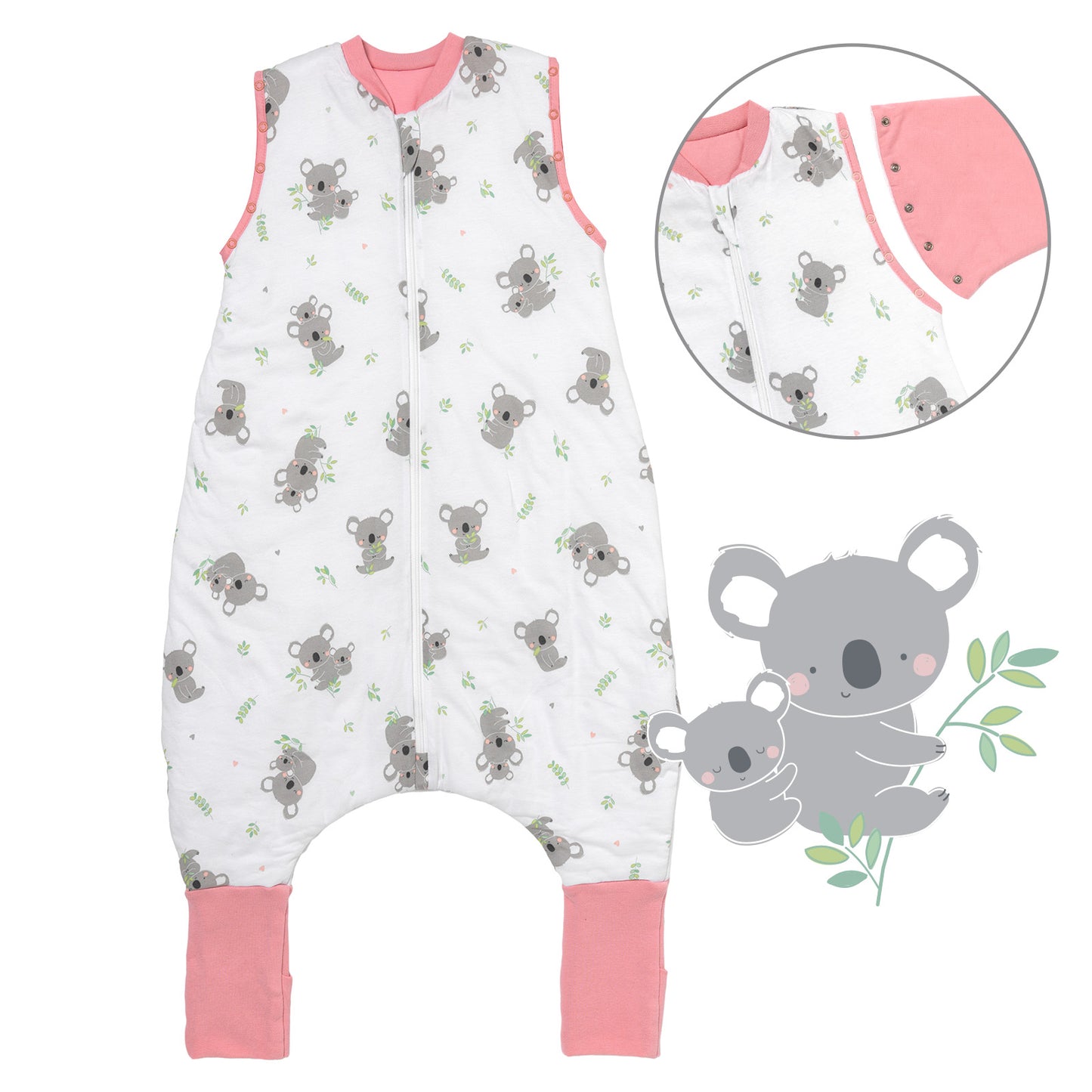 Sacco nanna con piedini copripiedi e manichei 1.0 TOG_Koala_Davanti con giromanica_1182