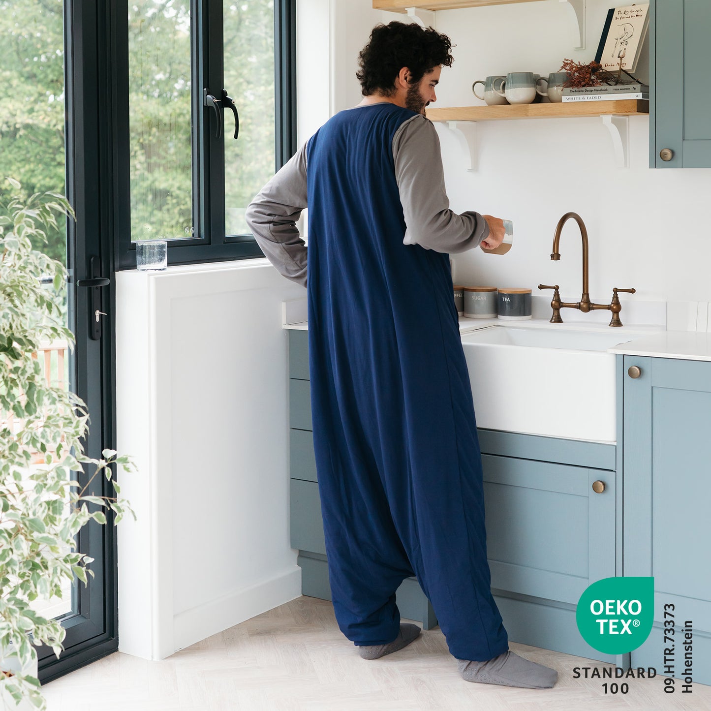 Sacco nanna con piedini e copripiedi per adulti 2.5 TOG_Grigio Navy_1188_2