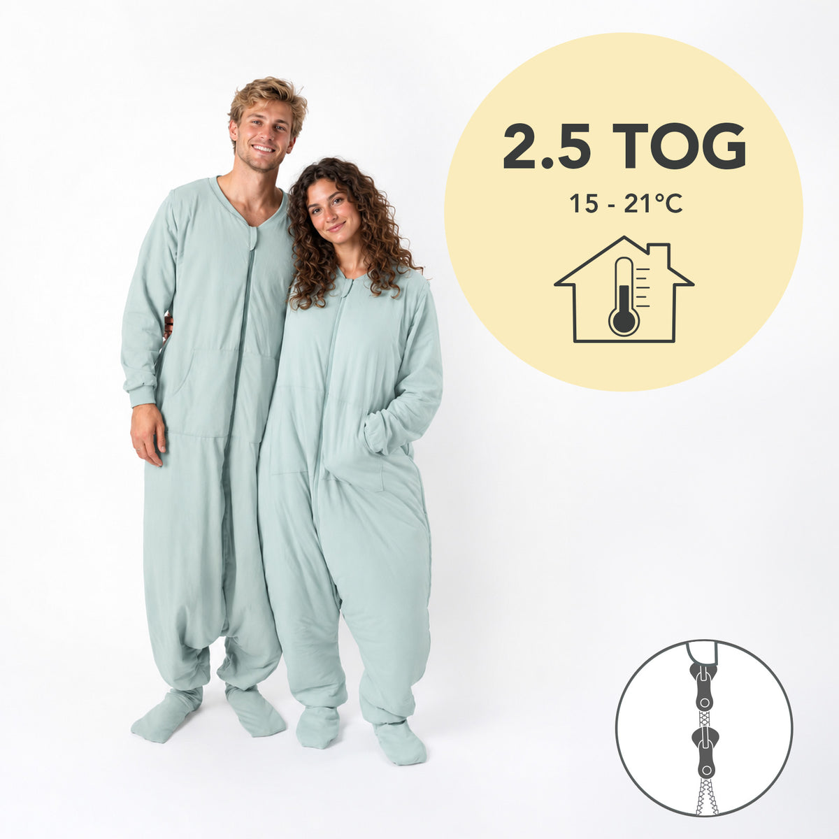 Sacco nanna con piedini e copripiedi per adulti 2.5 TOG_Salvia_TOG_1188