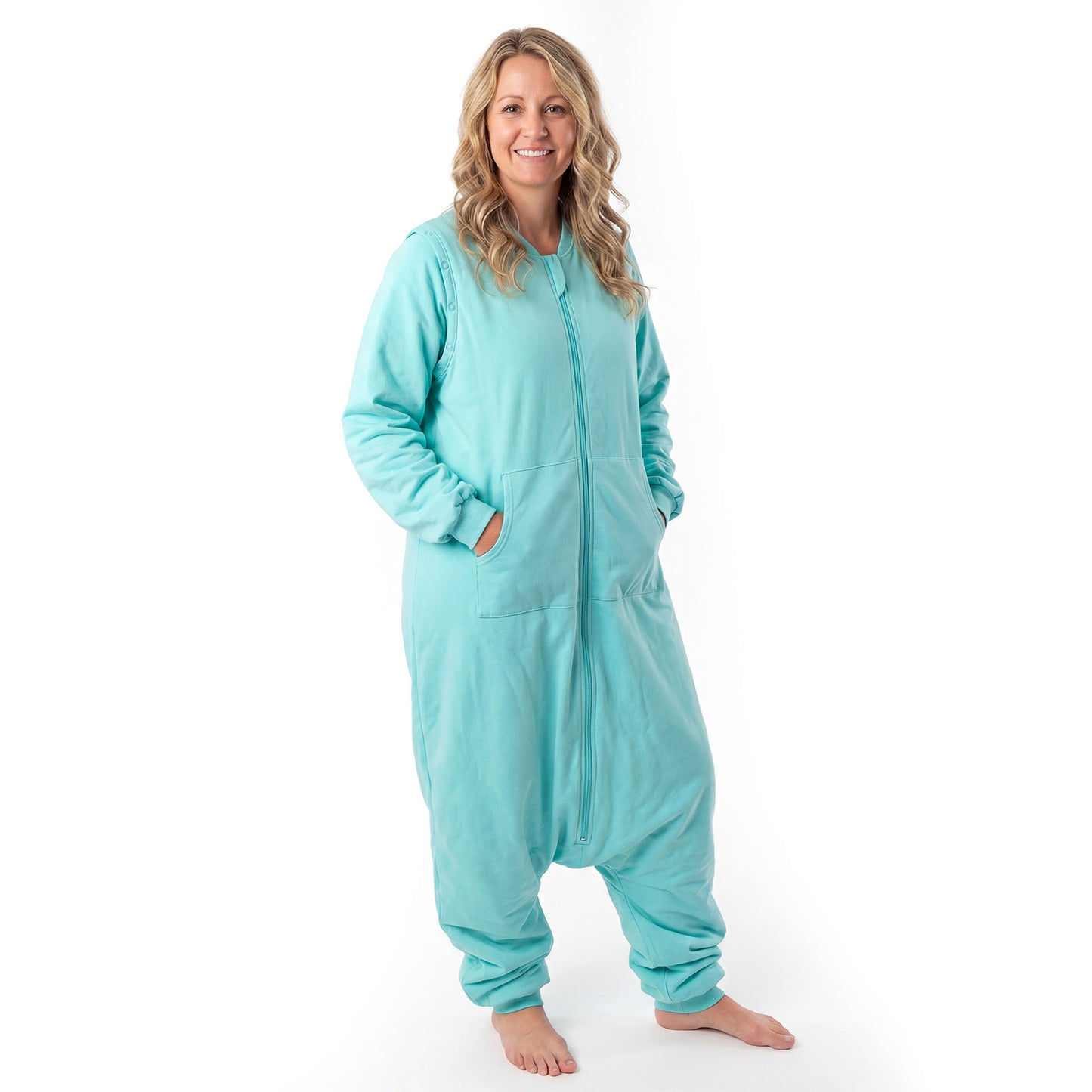 Sacco nanna con piedini copripiedi e manichei per adulti 1.0 TOG_Acqua_foto di esempio_1190