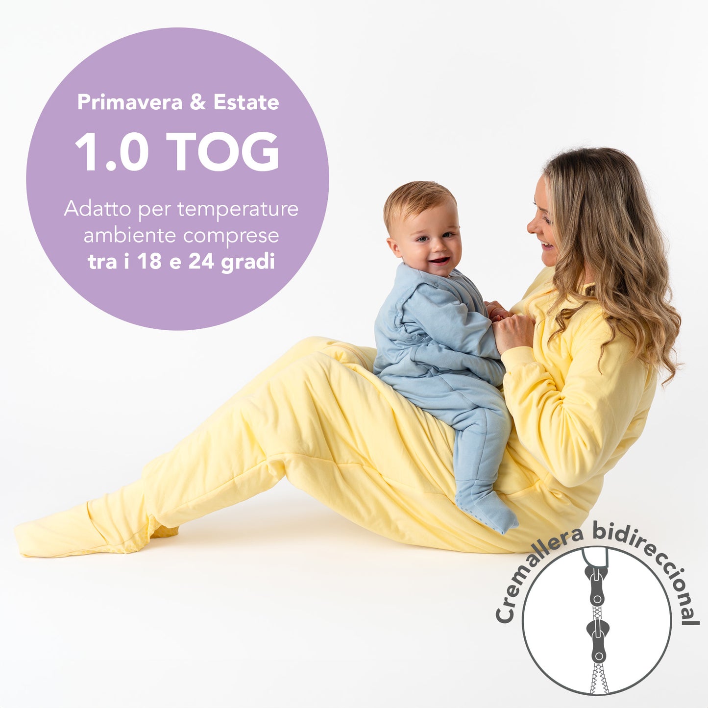 Sacco nanna con piedini copripiedi e manichei per adulti 1.0 TOG_Giallo Chiaro_TOG_1190