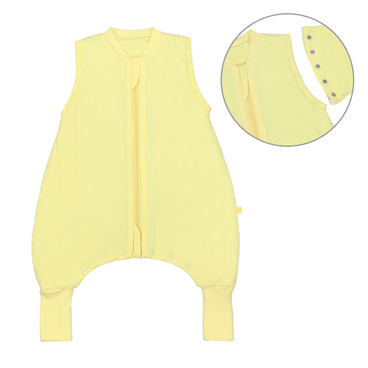 Sacco nanna con piedini copripiedi e manichei 1.0 TOG_Giallo Chiaro_Davanti con giromanica_1200