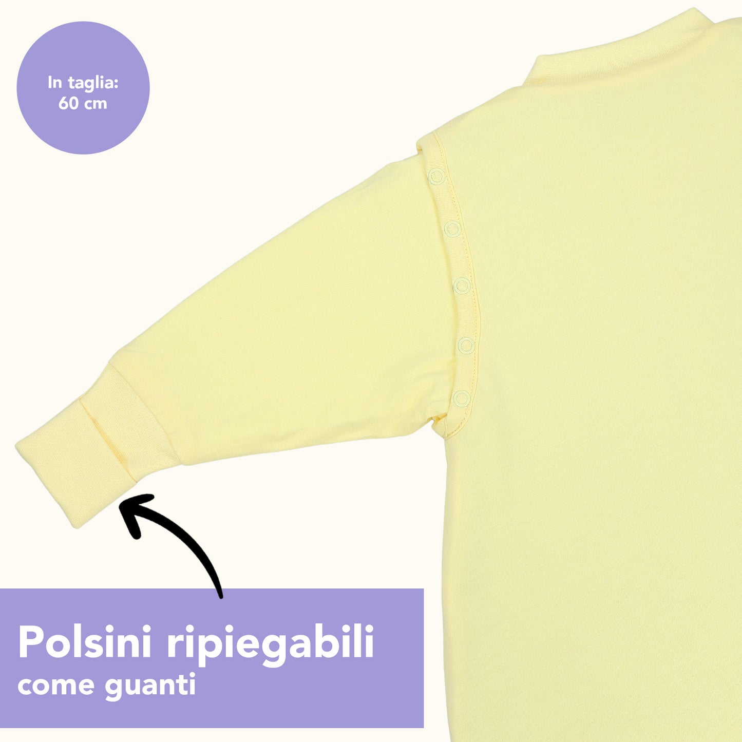 Sacco nanna con piedini, copripiedi e manichei, 1.0 TOG