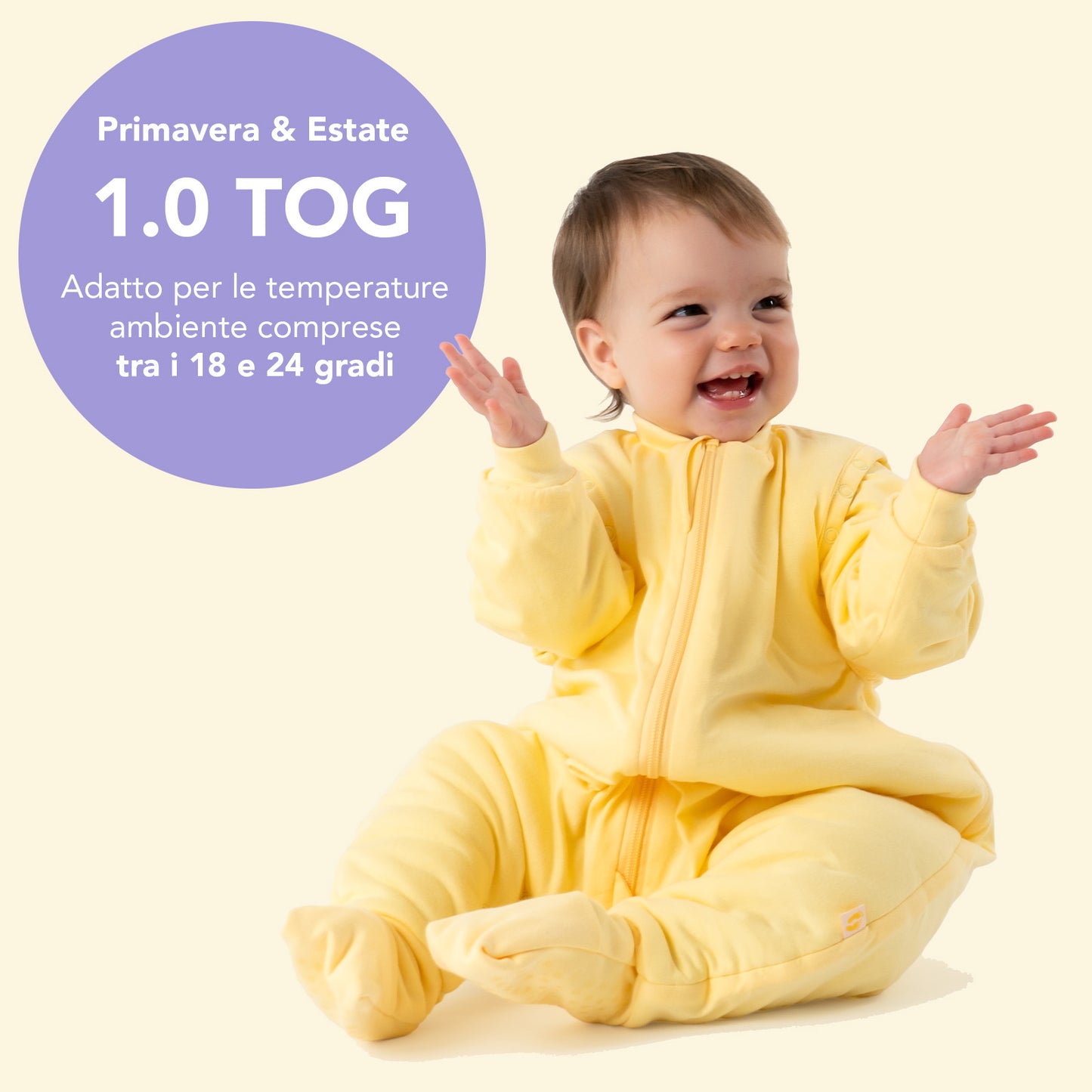 Sacco nanna con piedini, copripiedi e manichei, 1.0 TOG