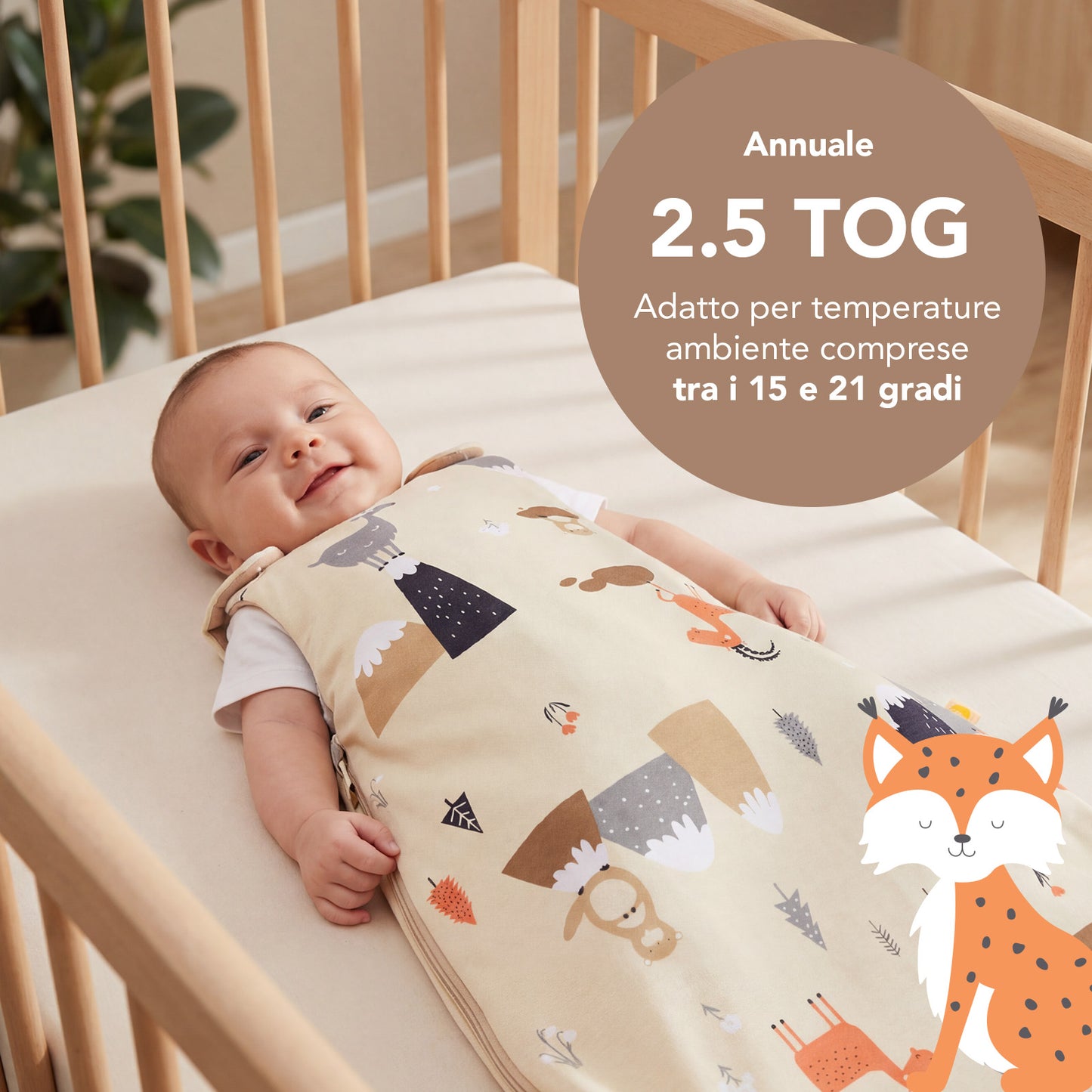 Sacco nanna bambino 2.5 TOG_Animali di montagna_TOG_1205
