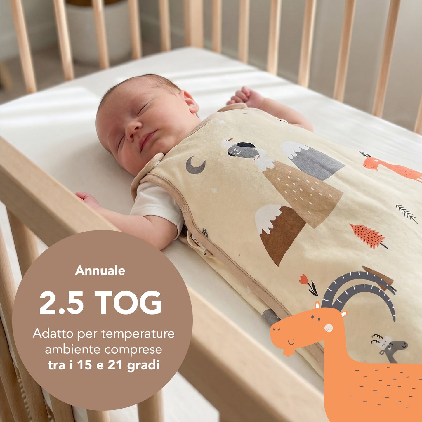 Sacco nanna bambino 2.5 TOG_Animali di montagna_TOG_1205