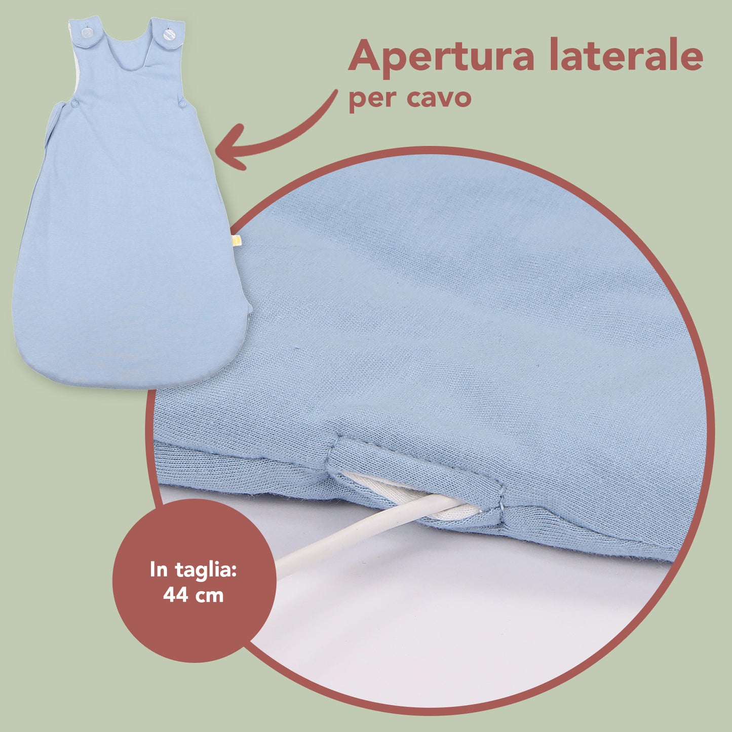 Sacco nanna bambino 1.0 TOG_Blu Ghiaccio_dettaglio3_1206