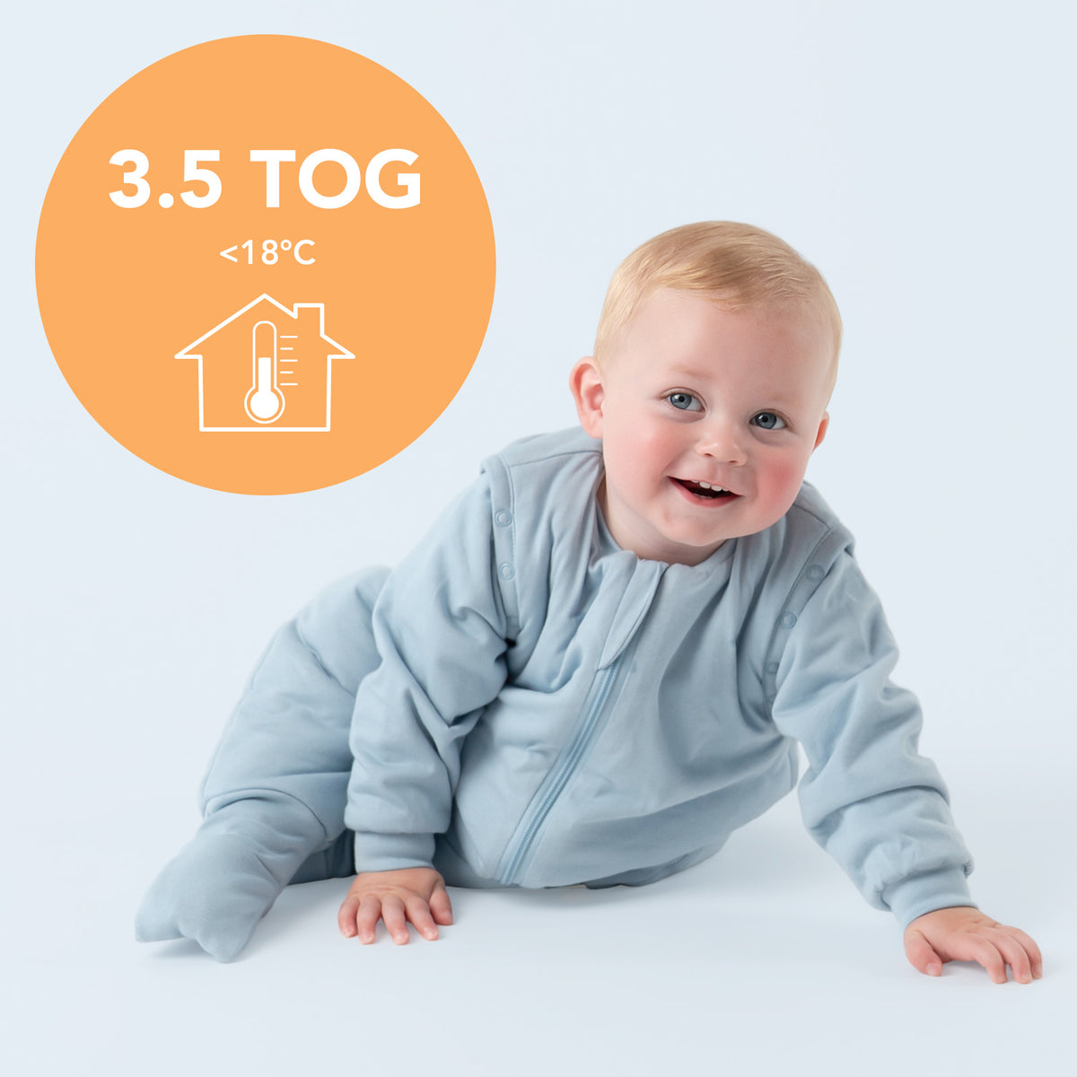 Sacco nanna con piedini e copripiedi 3.5 TOG_Blu Ghiaccio_TOG_1209