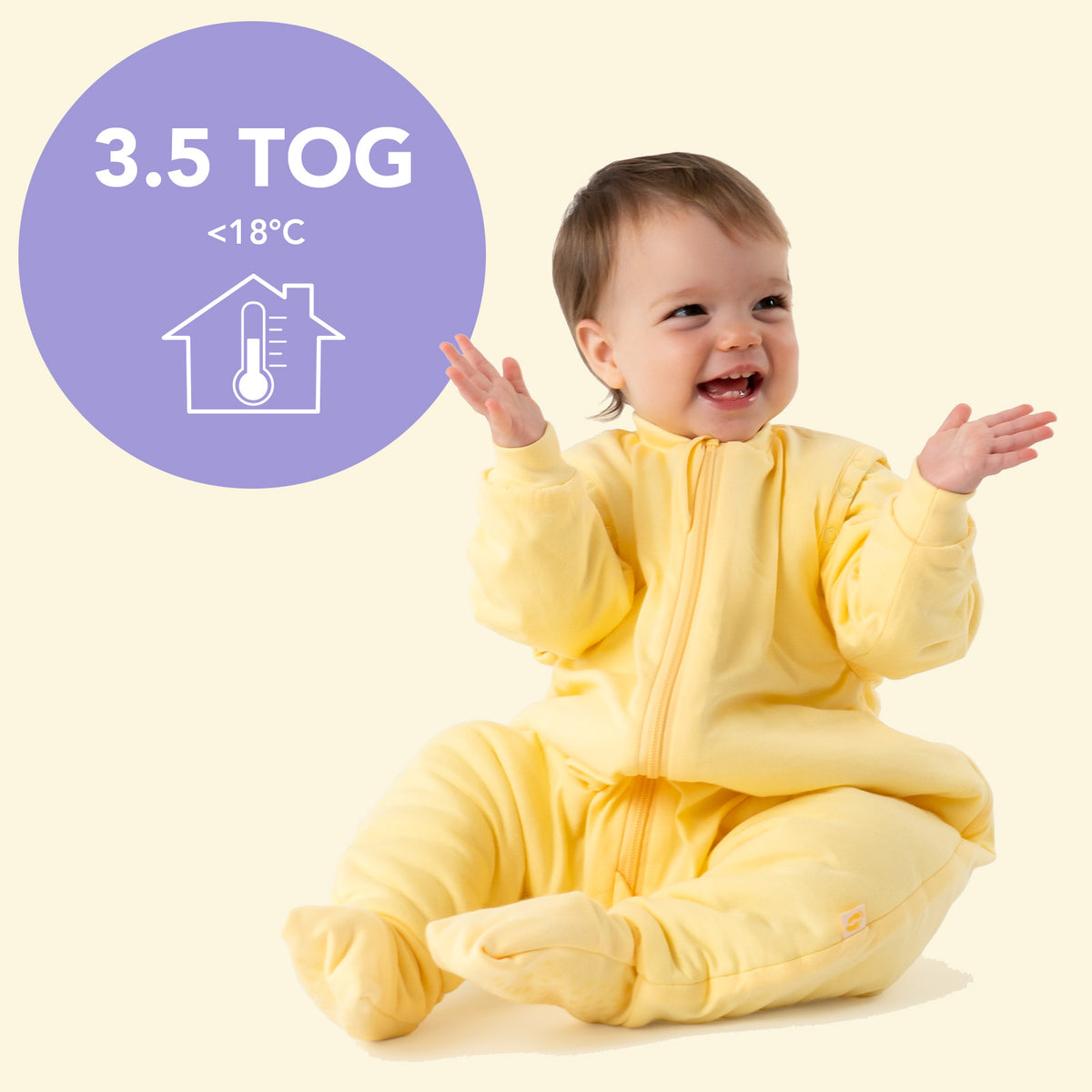Sacco nanna con piedini e copripiedi 3.5 TOG_Giallo Chiaro_TOG_1209