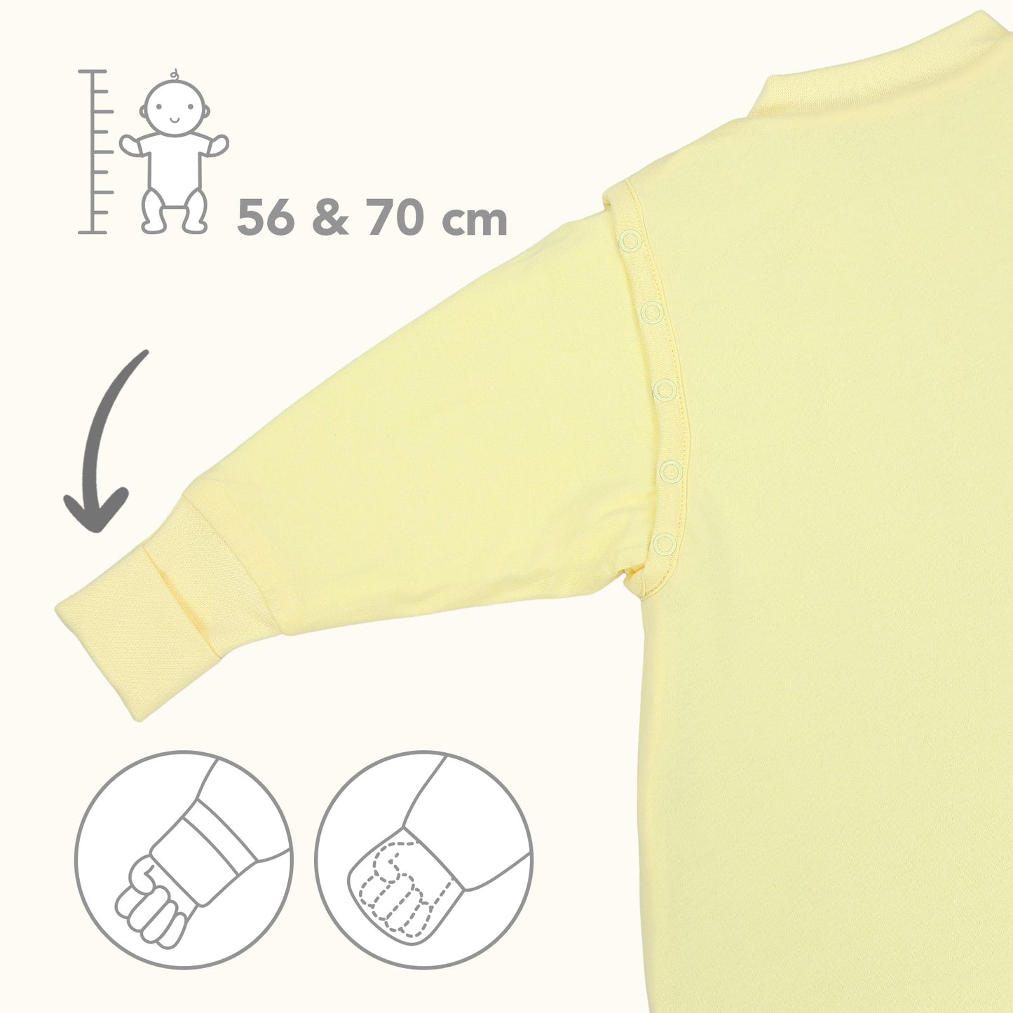 Sacco nanna bambino 3.5 TOG_Giallo Chiaro_zona del braccio_1210