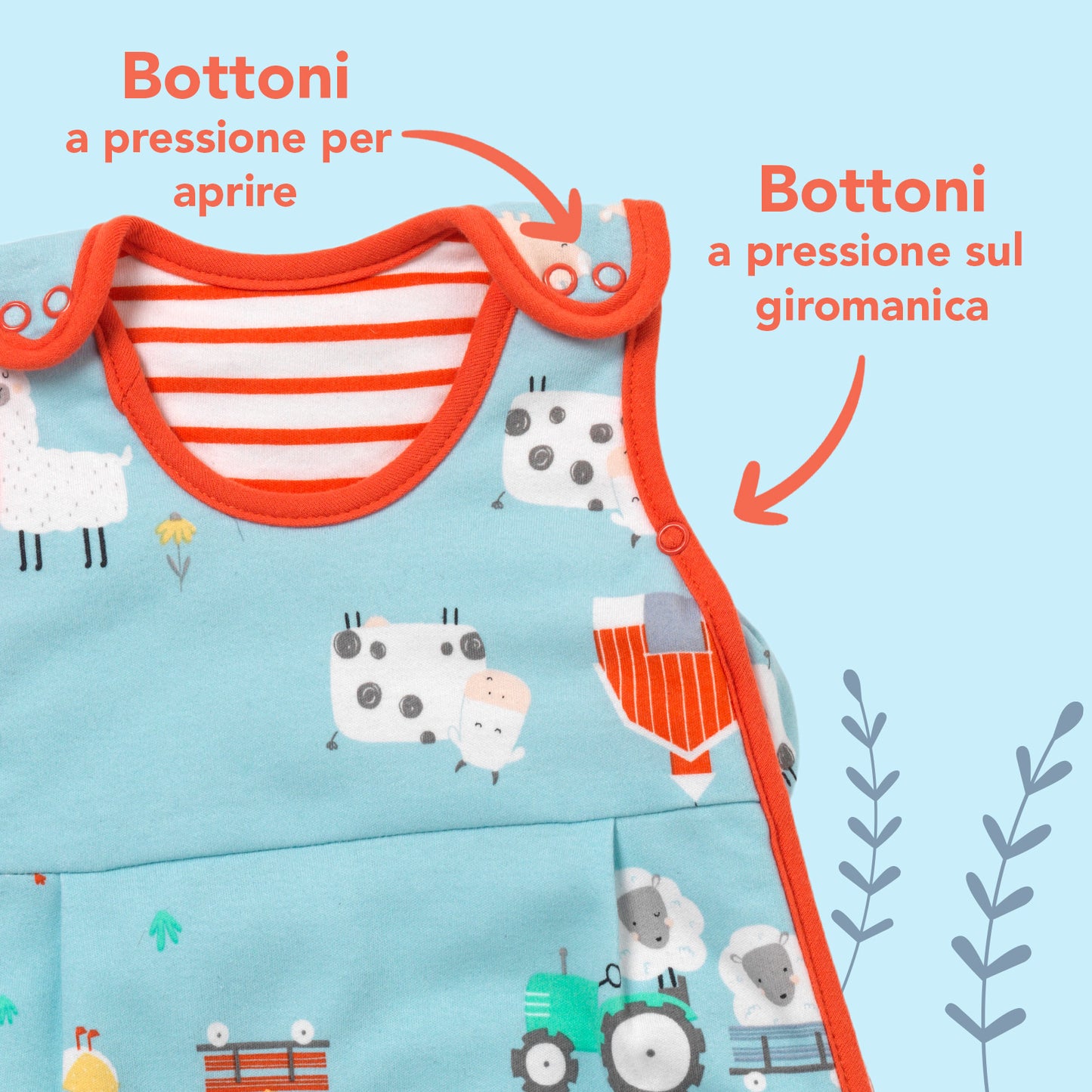 Sacco nanna bambino in cotone organico, 1.0 TOG