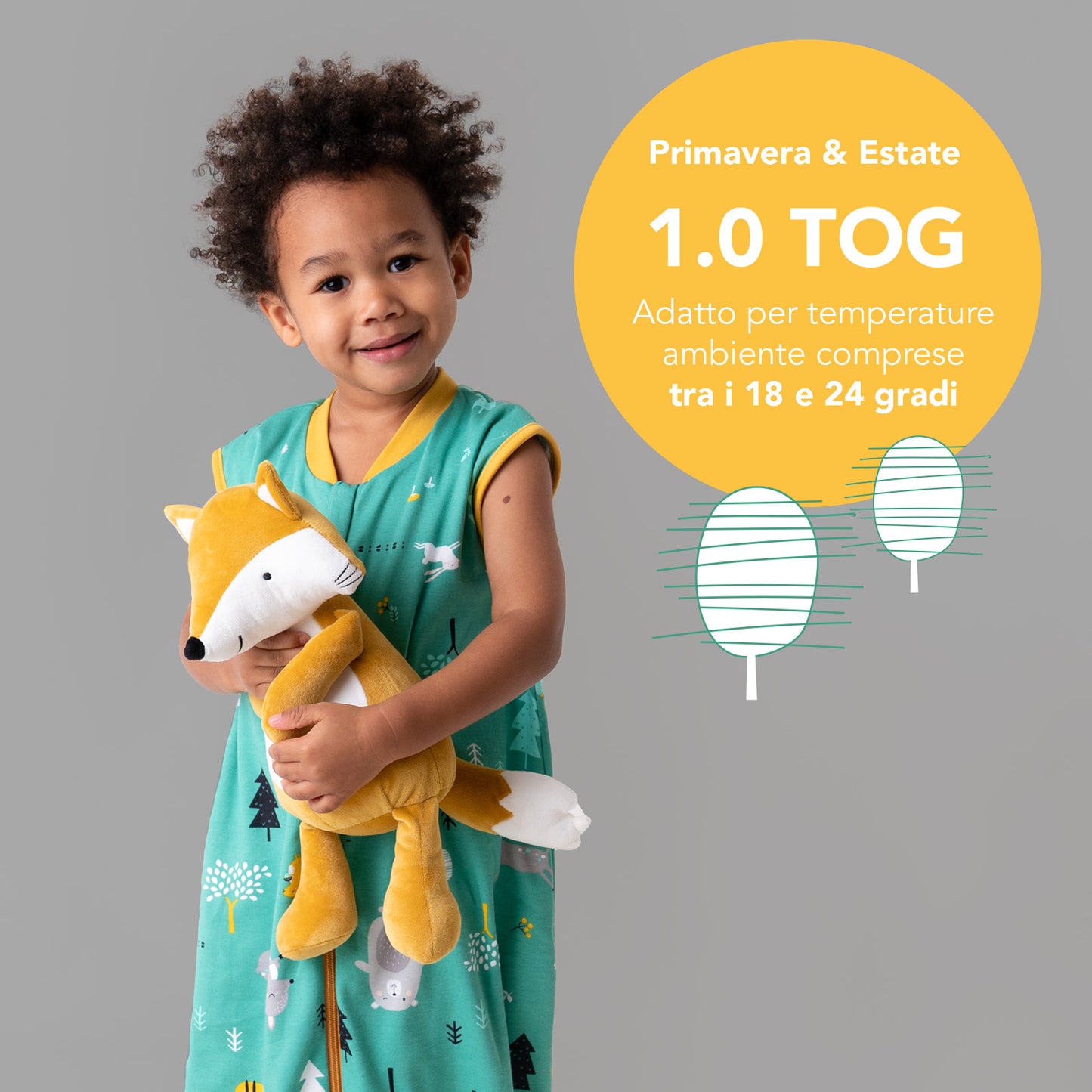 Sacco nanna bambino in cotone organico, 1.0 TOG
