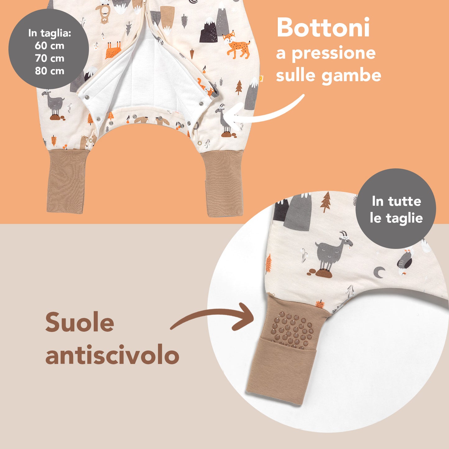 Sacco nanna con piedini e copripiedi, 1.0 TOG