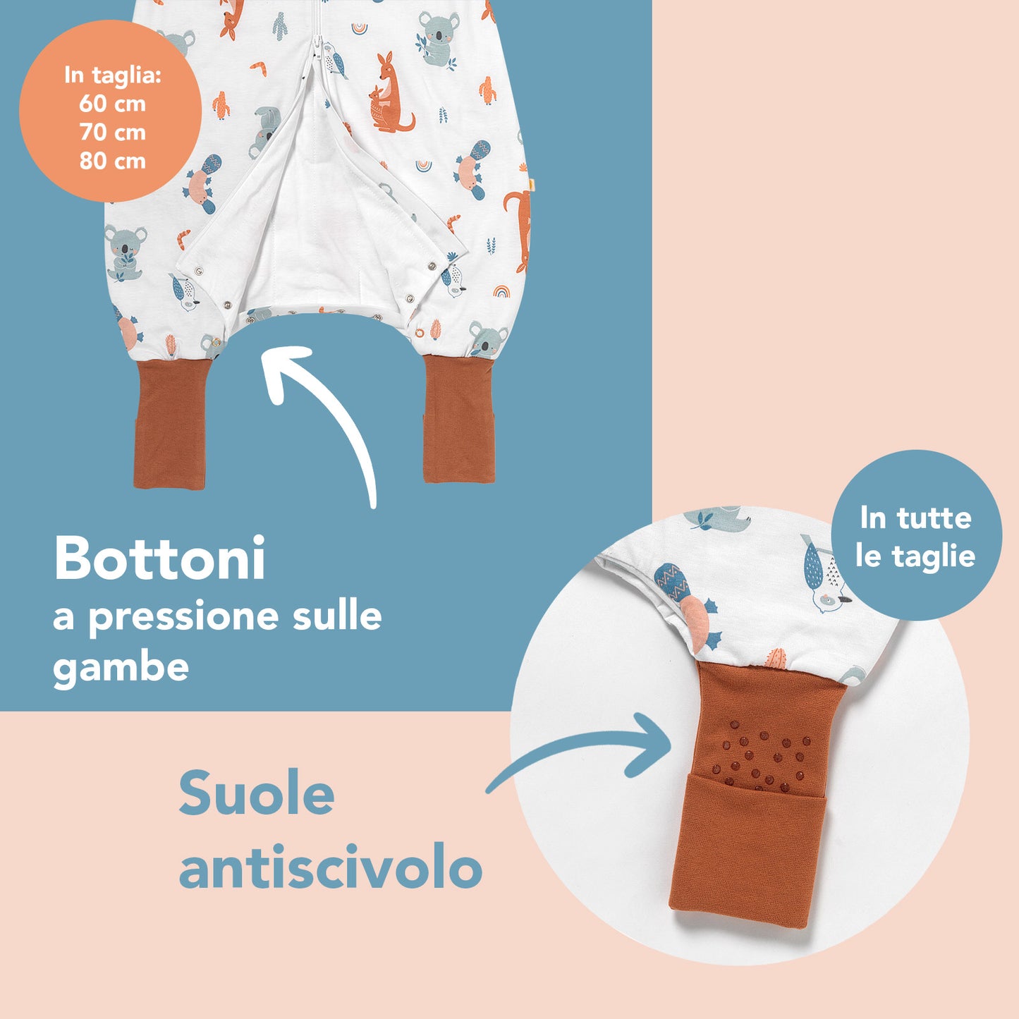 Sacco nanna con piedini e copripiedi, 1.0 TOG