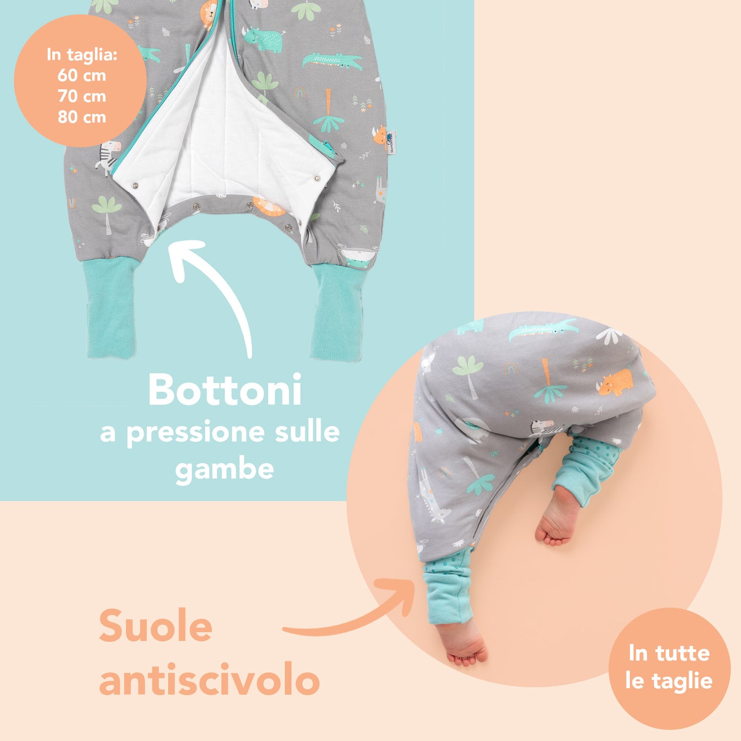 Sacco nanna con piedini e copripiedi, 1.0 TOG