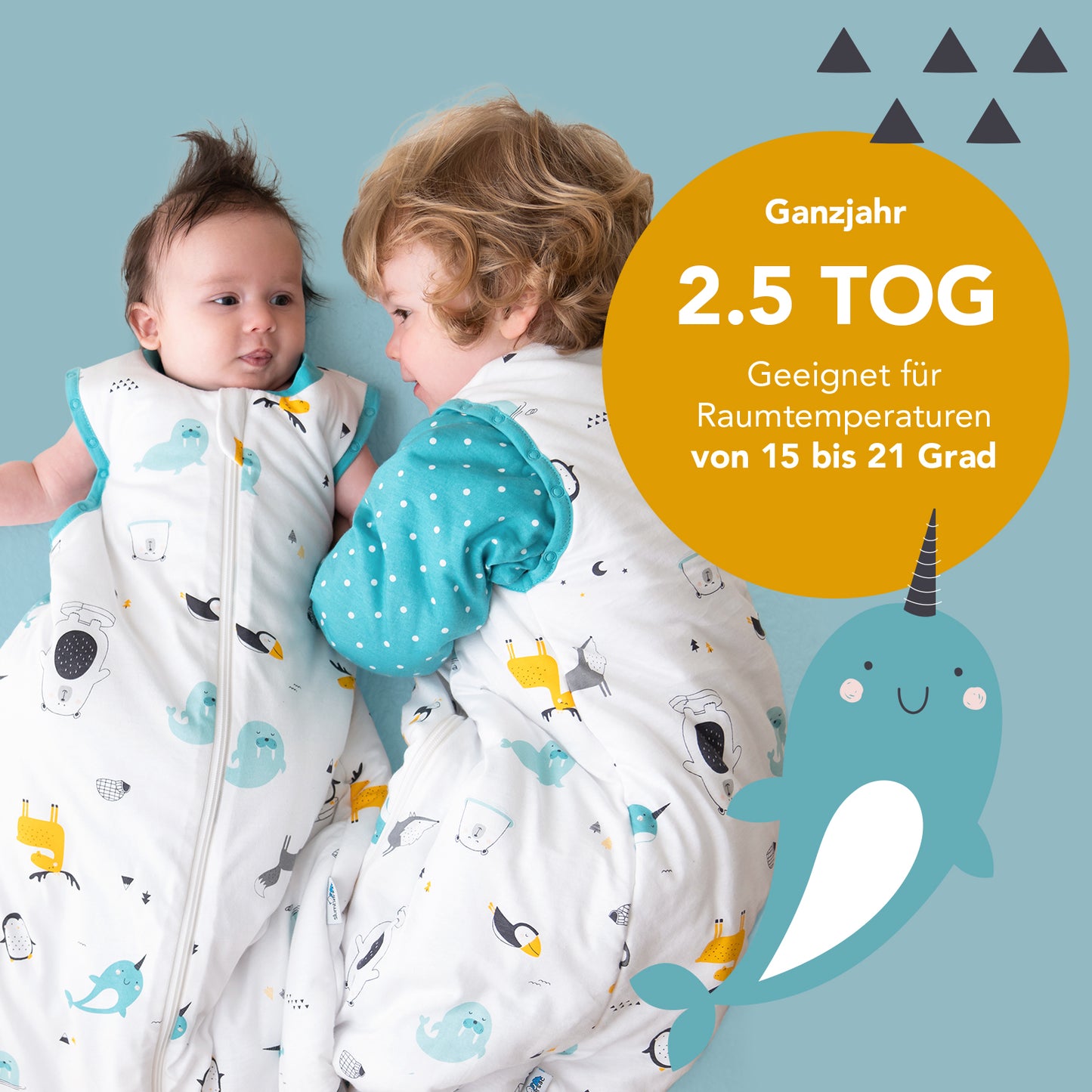 Sacco nanna bambino in cotone organico, 2.5 TOG