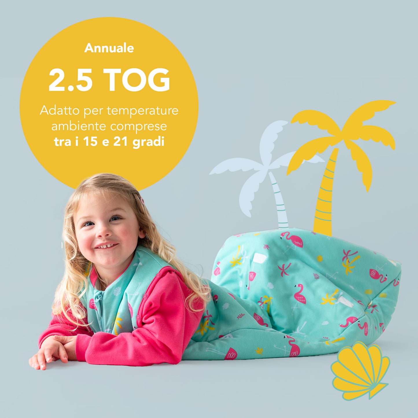 Sacco nanna bambino in cotone organico, 2.5 TOG