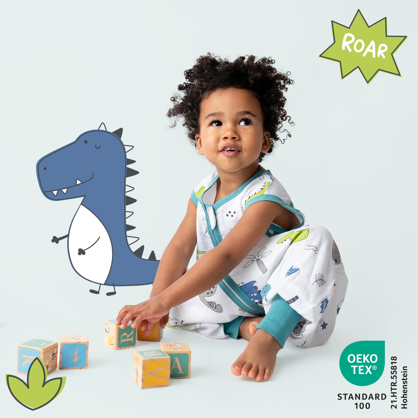 Sacco nanna con piedini in mussola 0.5 TOG_Dino_412_2