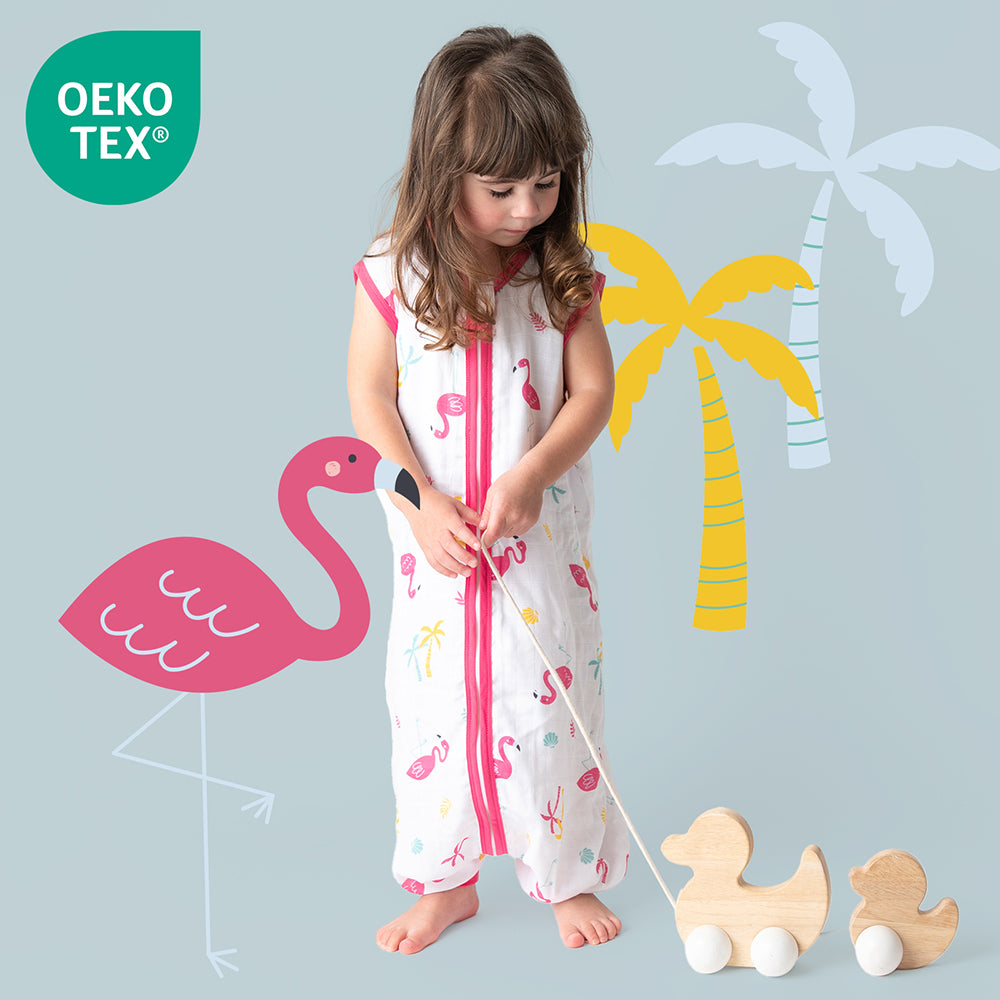 Sacco nanna con piedini in mussola 0.5 TOG_Flamingo_OEKOTEX_412