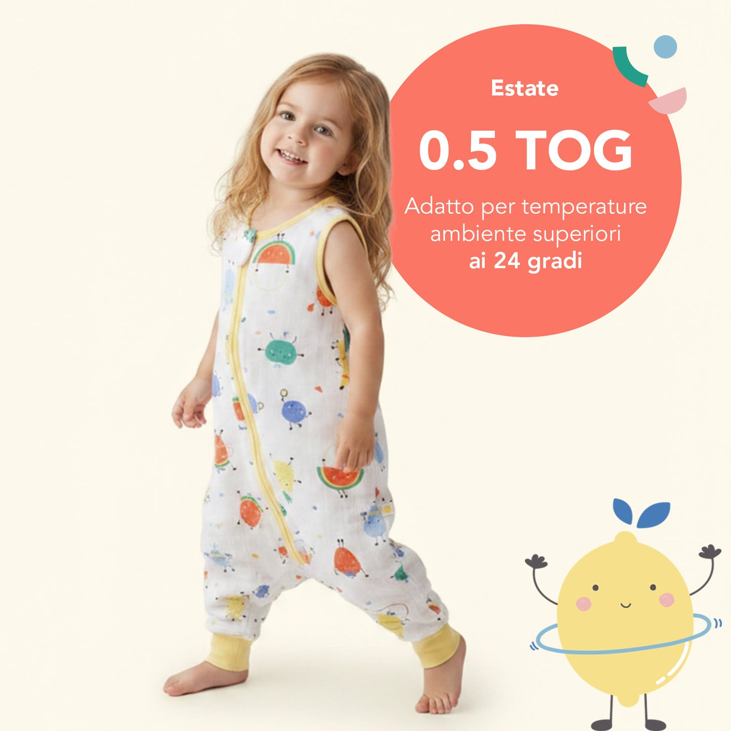 Sacco nanna con piedini in mussola 0.5 TOG_Frutti Sprint_TOG_412