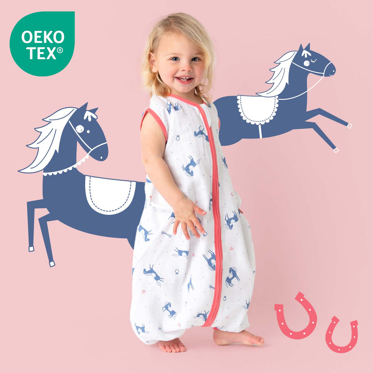 Sacco nanna con piedini in mussola 0.5 TOG_Cavalli_OEKOTEX_412
