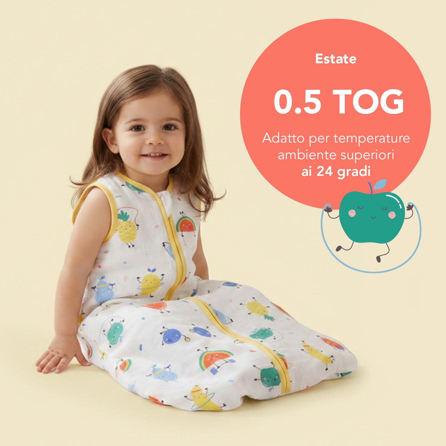 Sacco nanna bambino in mussola 0.5 TOG_Frutti Sprint_TOG_415