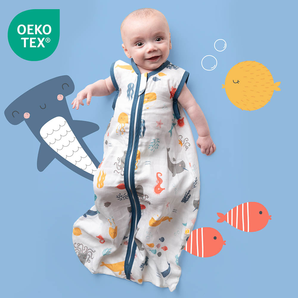 Sacco nanna bambino in mussola 0.5 TOG_Animali marini_OEKOTEX_415