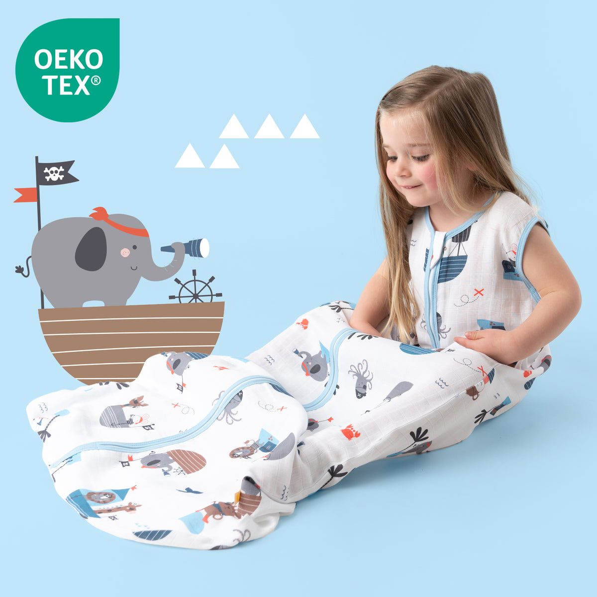 Sacco nanna bambino in mussola 0.5 TOG_Pirata_OEKOTEX_415