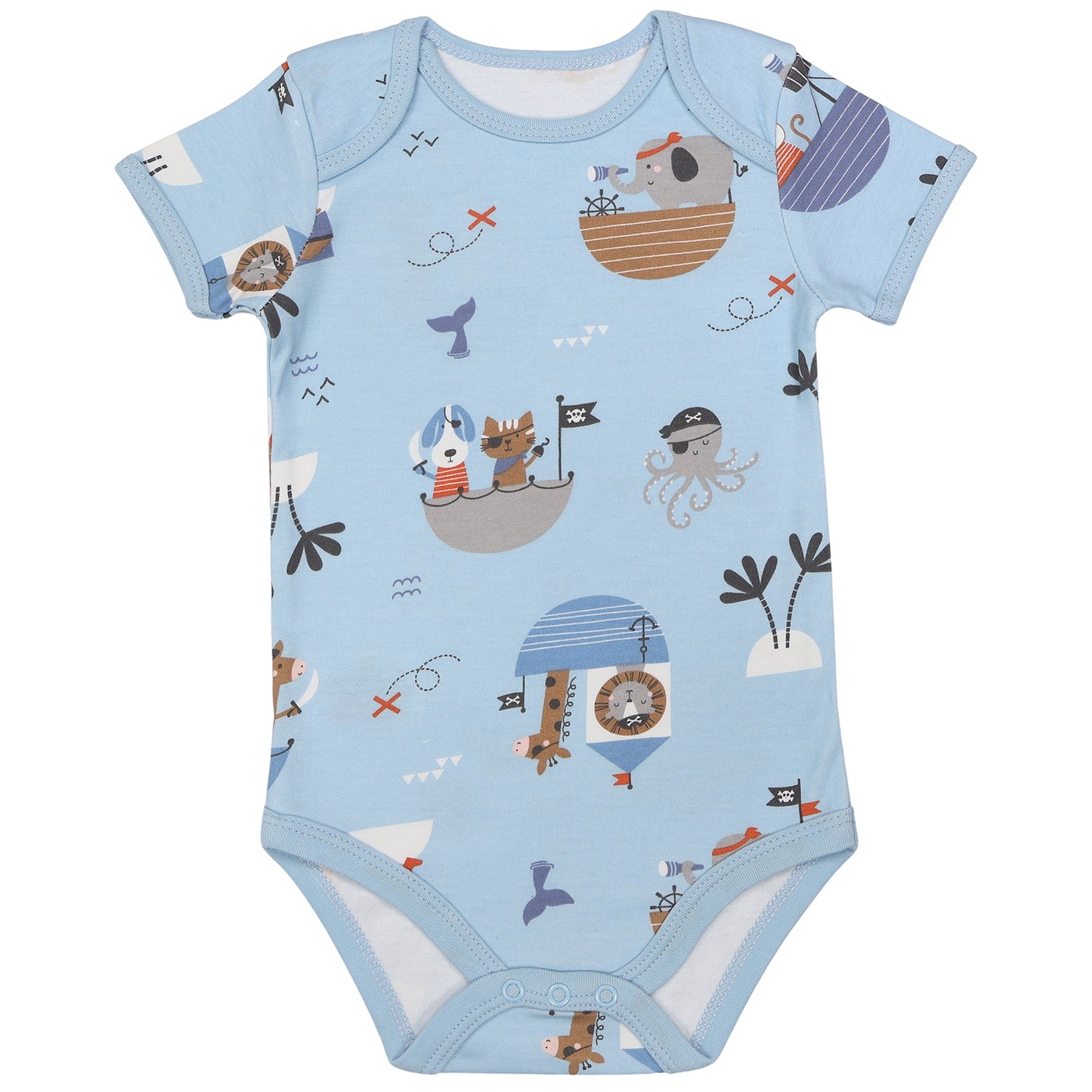 Body neonato maniche corte in cotone organico - pacco da 5_Pirata_3_430