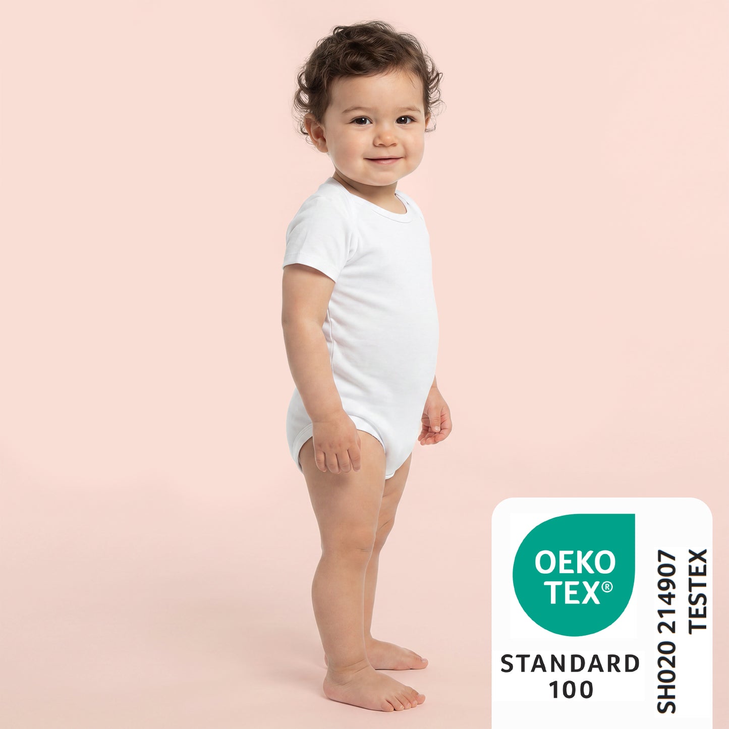 Body neonato maniche corte in cotone organico - pacco da 5_Bianco_2_430