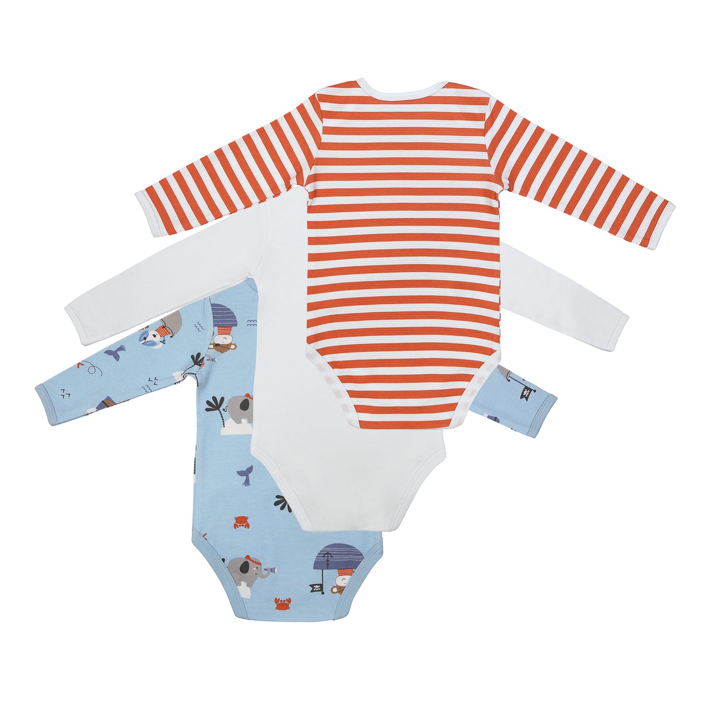 Body neonato maniche lunghe in cotone organico - pacco da 3_Pirata_6_434
