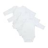 Body neonato maniche lunghe in cotone organico - pacco da 3_Bianco_1_434