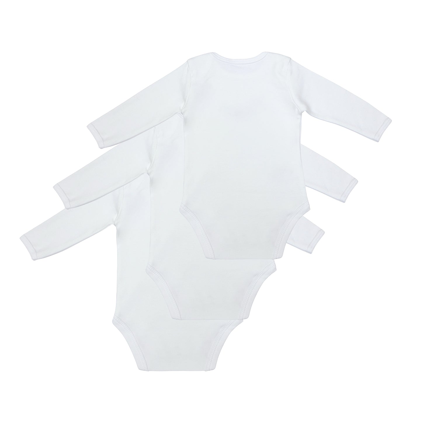 Body neonato maniche lunghe in cotone organico - pacco da 3_Bianco_6_434