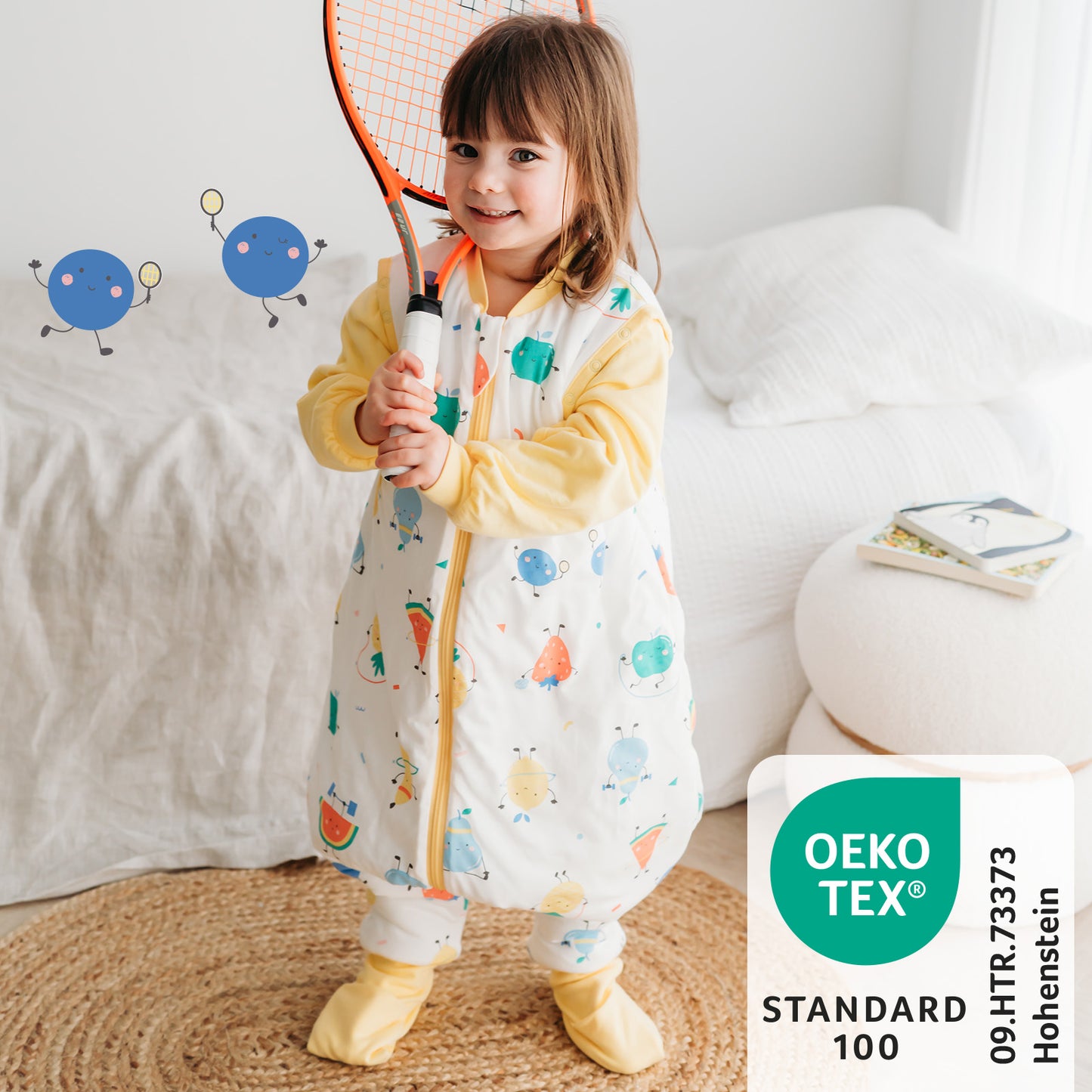 Sacco nanna con piedini e copripiedi 2.5 TOG_Frutti Sprint_OEKOTEX_461