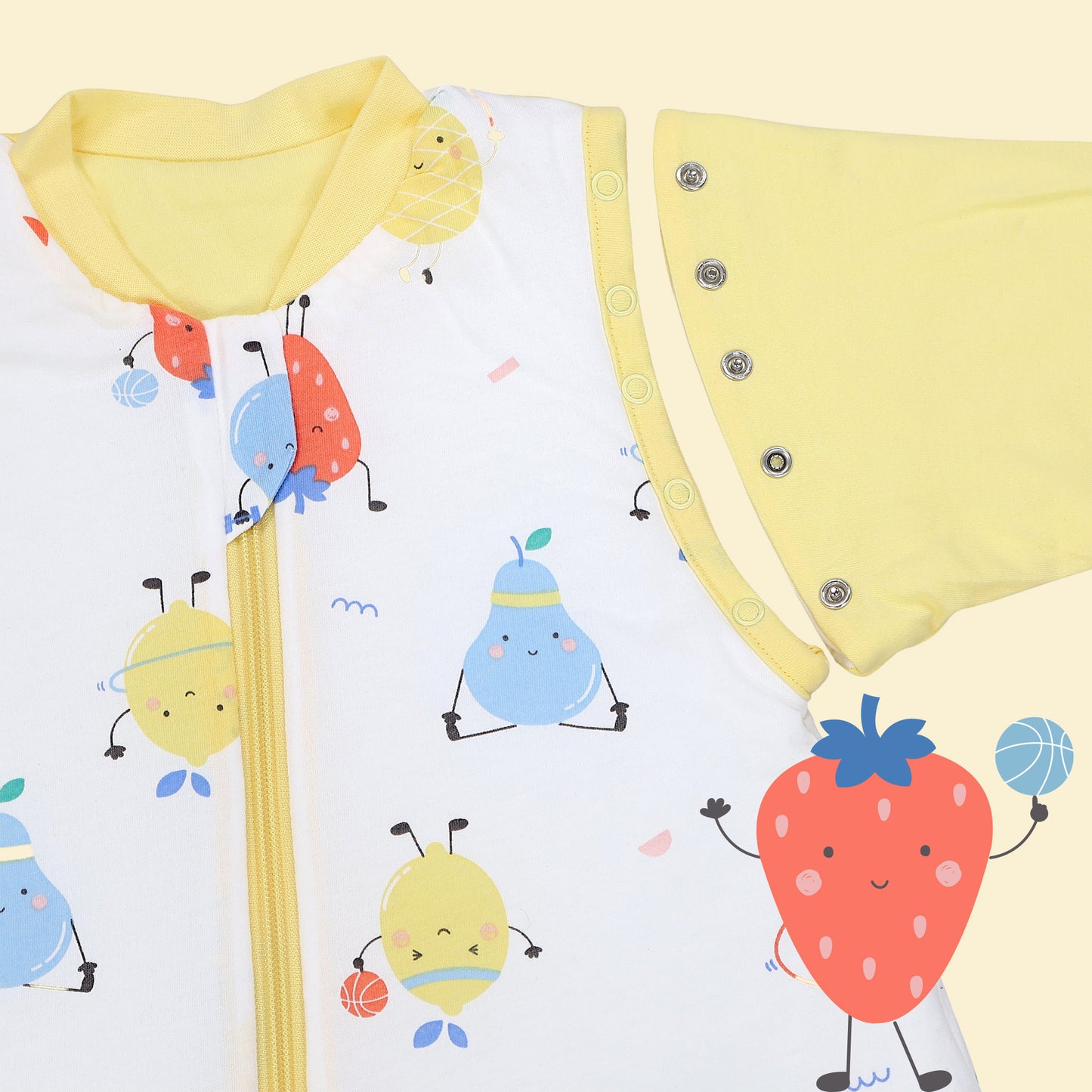 Sacco nanna con piedini e copripiedi 2.5 TOG_Frutti Sprint_zona del braccio_461