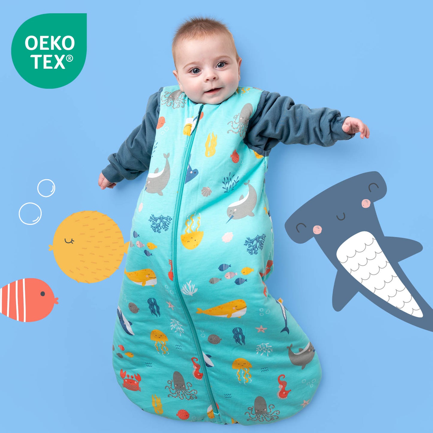 Sacco nanna bambino 2.5 TOG_Animali marini_OEKOTEX_465