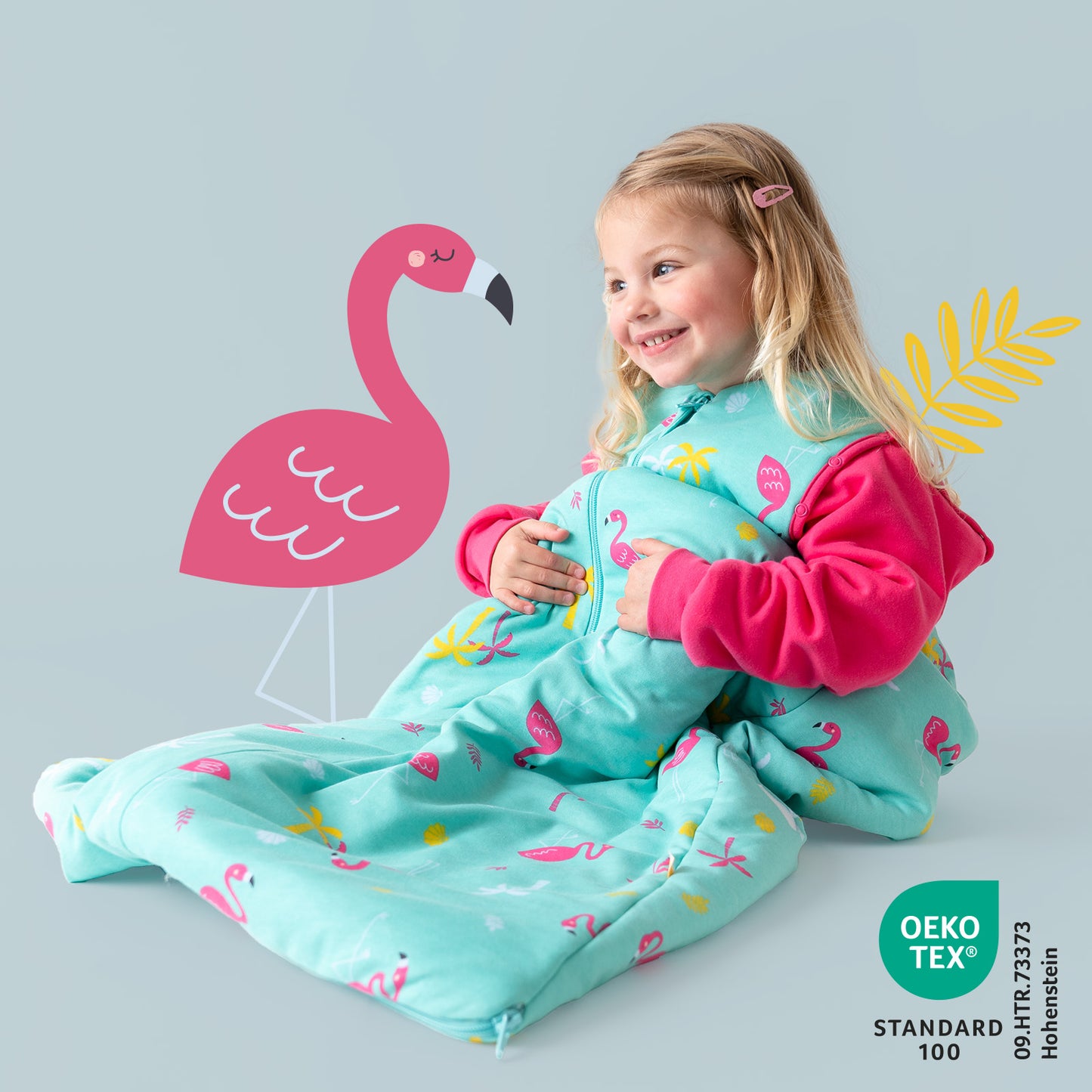 Sacco nanna bambino in cotone organico 2.5 TOG_Flamingo_466_2